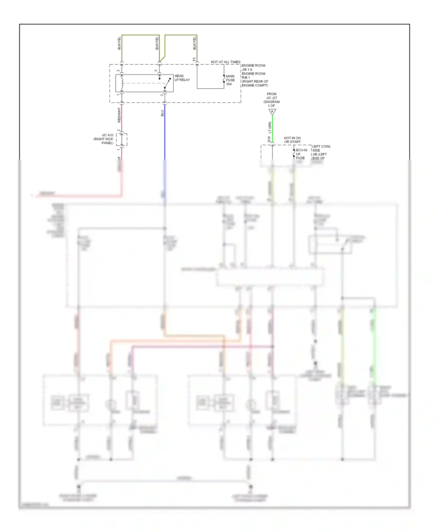 Wiring diagram red/blu for Lexus IS II facelift (2008-2010) (8 of 24)