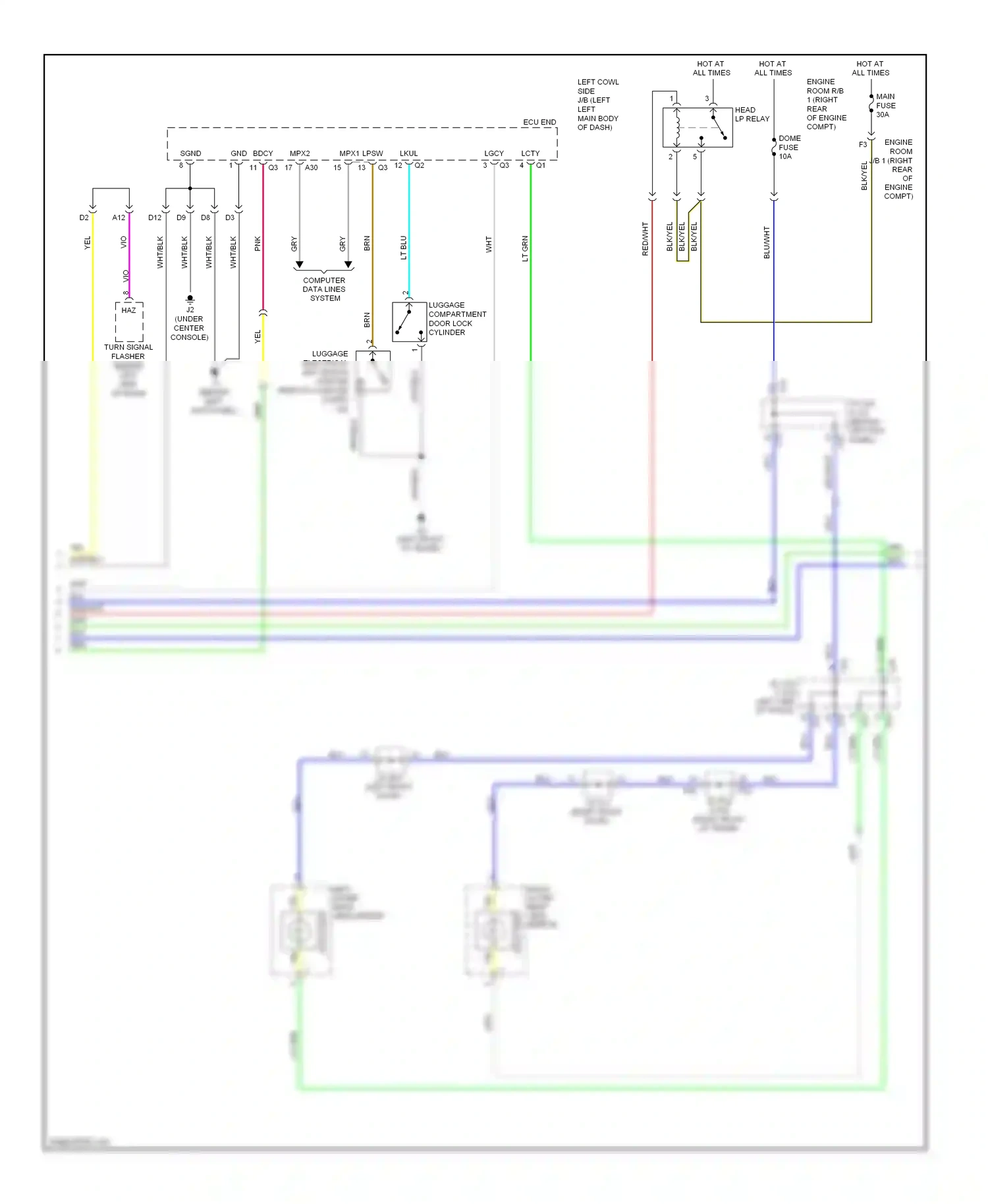 Wiring diagram red/wht for Lexus IS II facelift (2008-2010) (5 of 44)