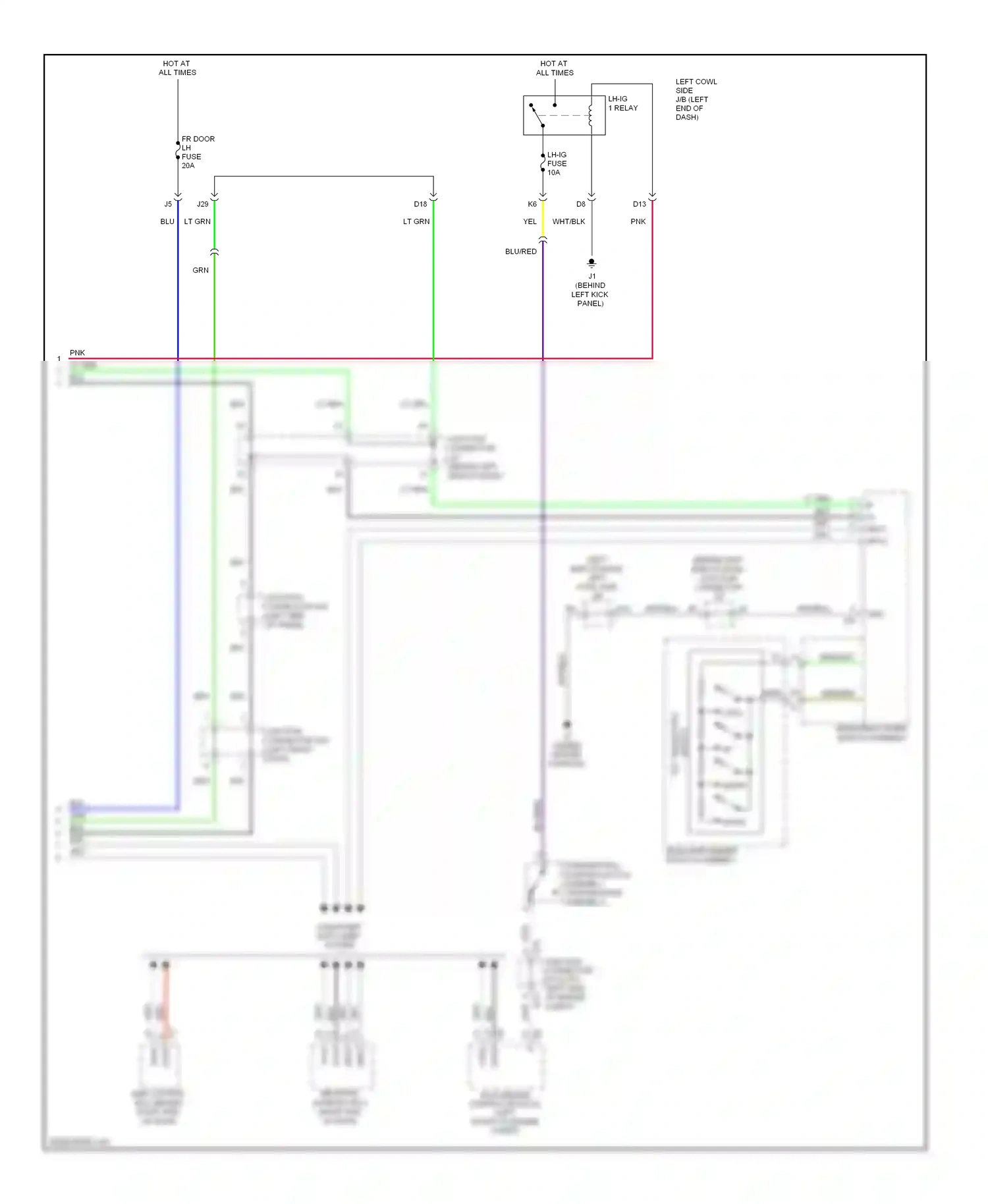 Lexus IS II facelift (2008-2010) switch wiring diagram  (2 of 2)