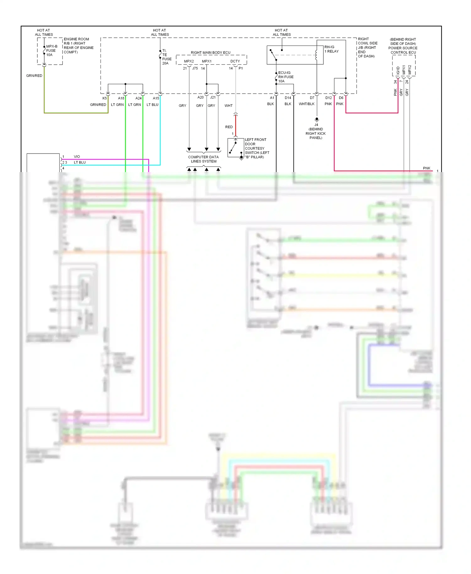Wiring diagram vce tes for Lexus IS II facelift (2008-2010) (1 of 2)