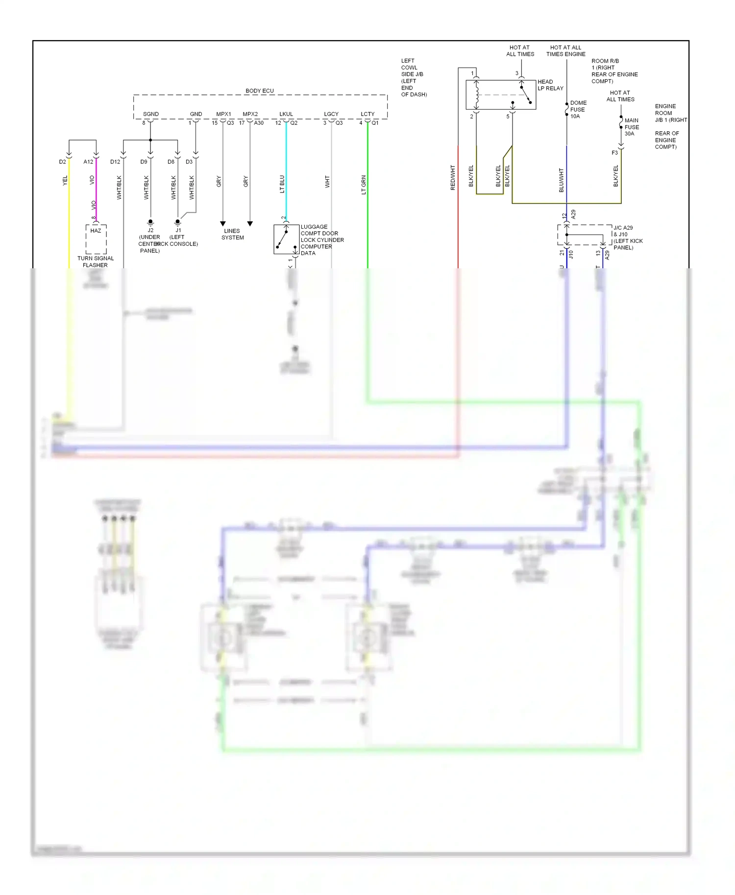 Wiring diagram w/ memory for Lexus IS II facelift (2008-2010) (1 of 1)