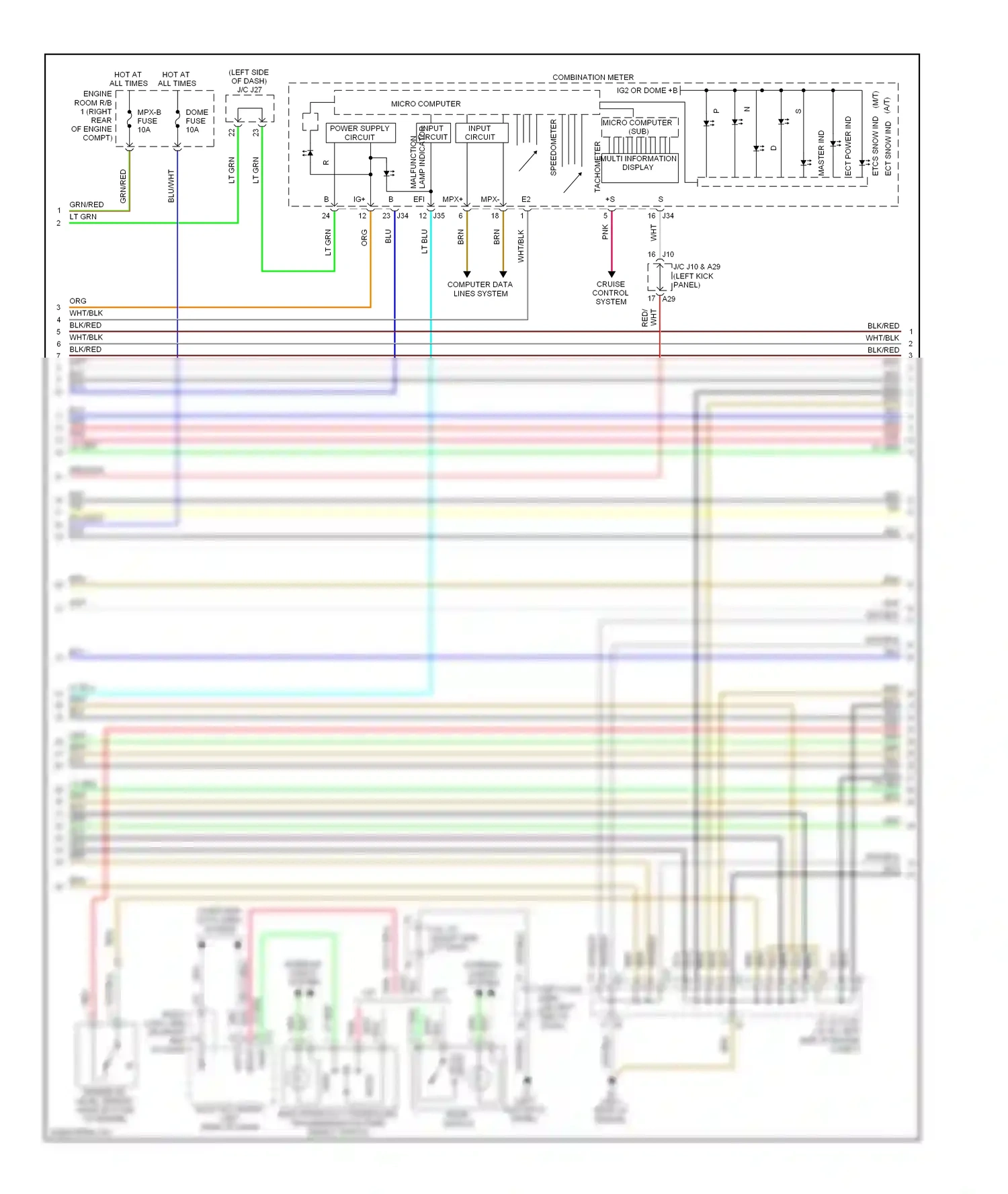 Wiring diagram wht red/ for Lexus IS II facelift (2008-2010) (2 of 2)