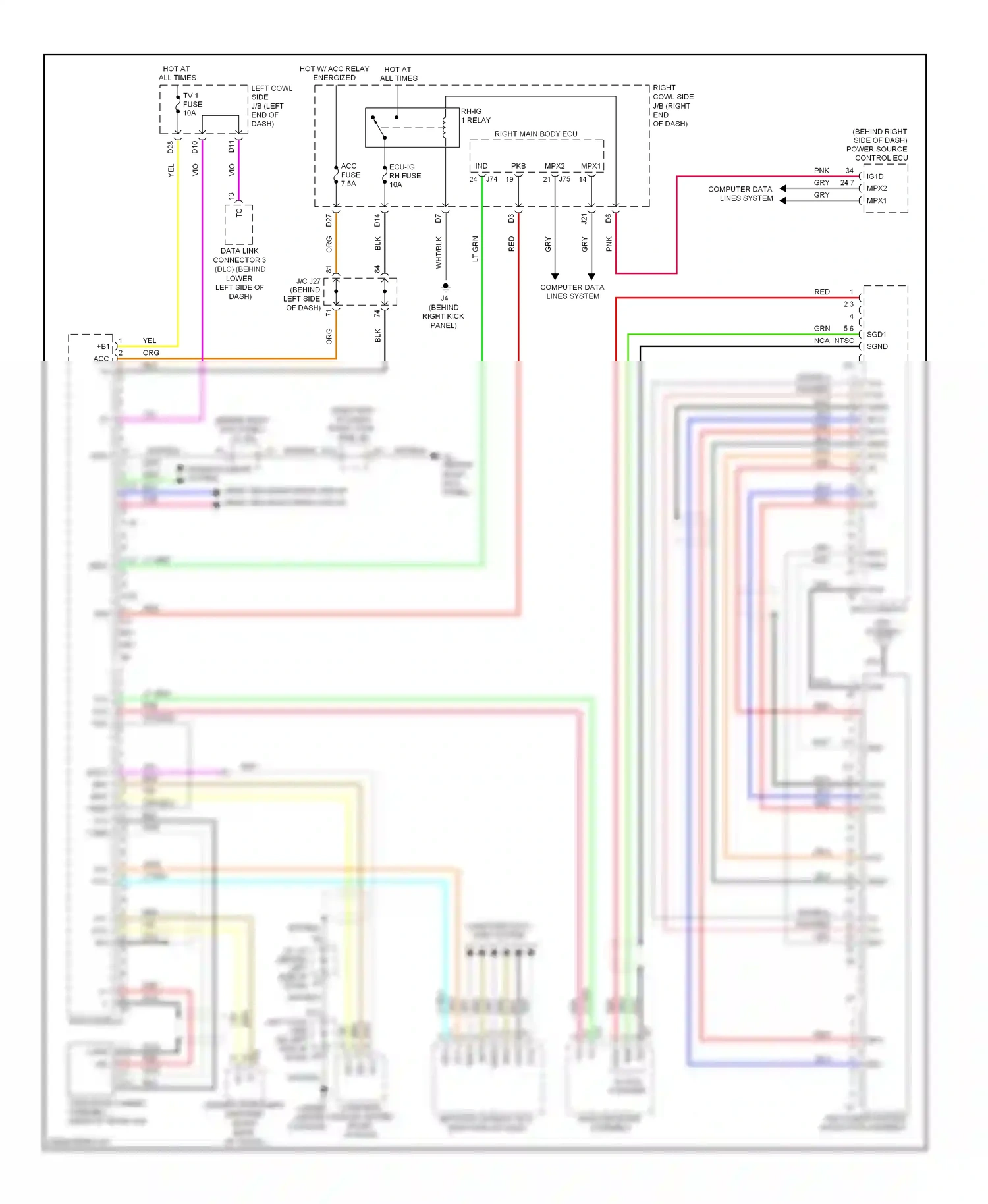 Wiring diagram wht for Lexus IS II facelift (2008-2010) (61 of 136)