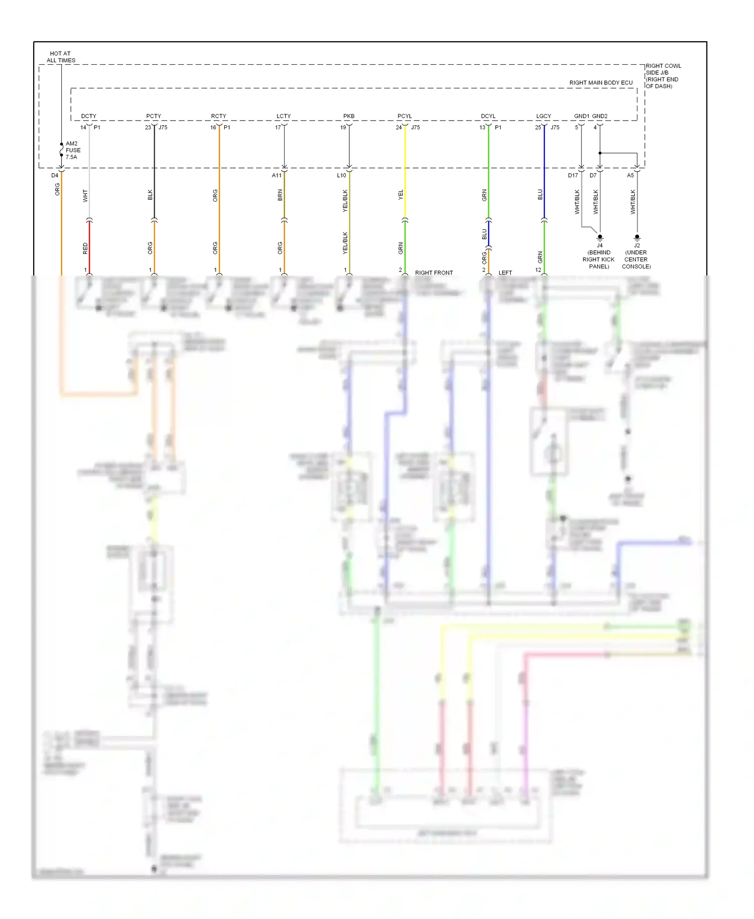 Wiring diagram yel/blk for Lexus IS II facelift (2008-2010) (11 of 28)