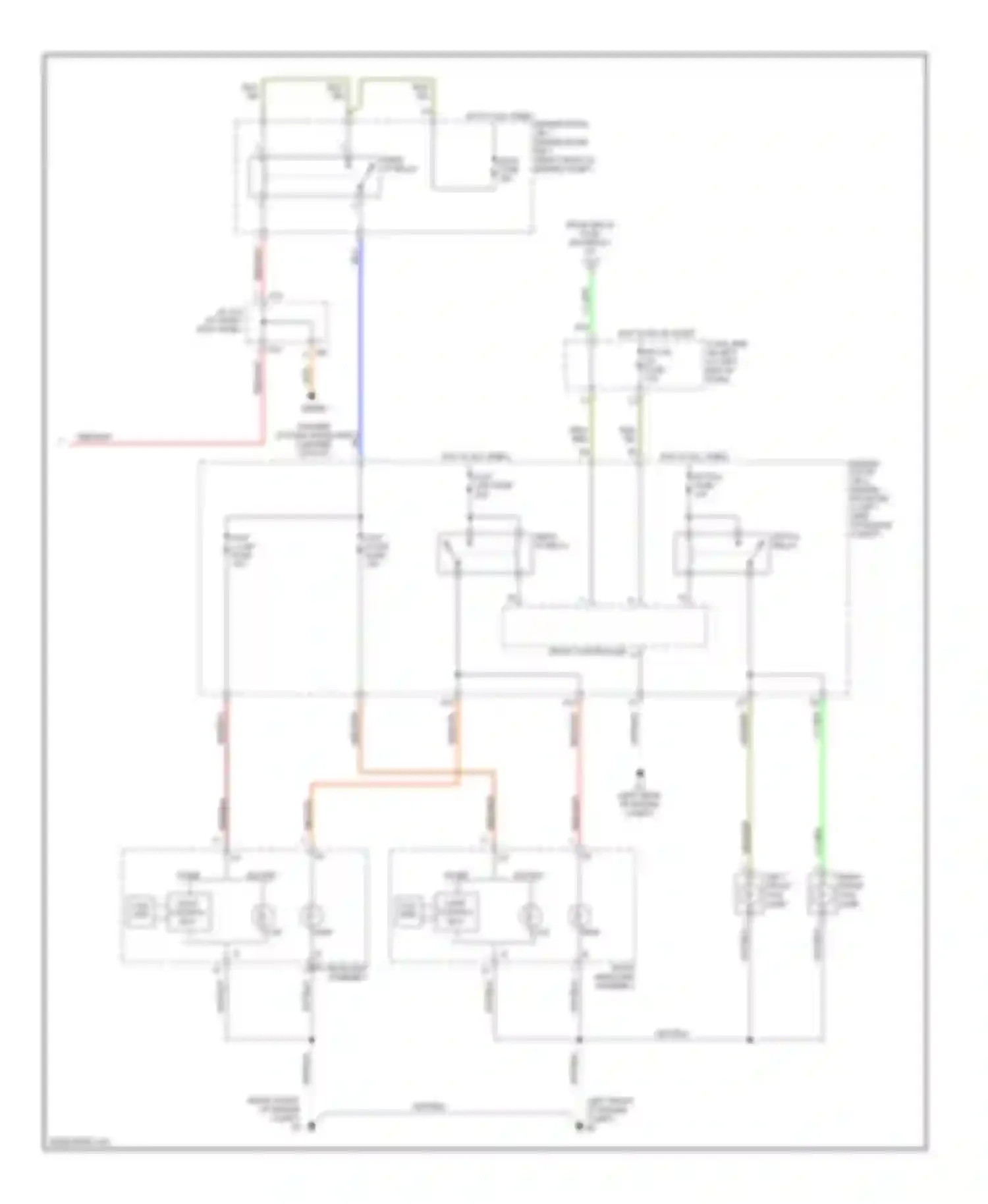 IS Lexus II (2005-2008): Headlamps circuit, without drl (2 of 2)