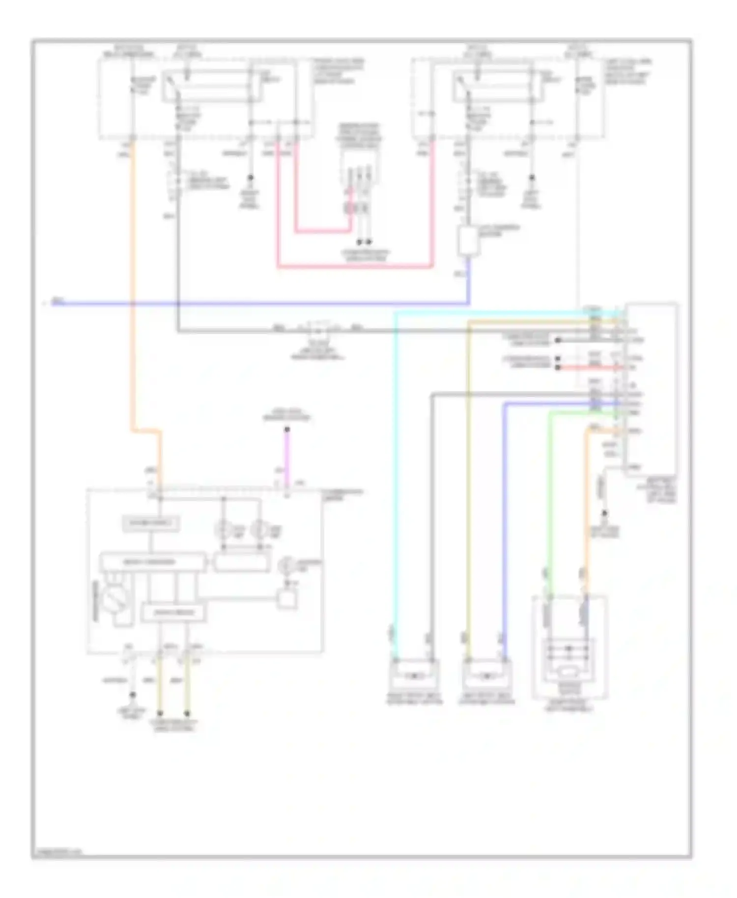 IS Lexus II (2005-2008): Power shoulder belt anchorage circuit (2 of 2)