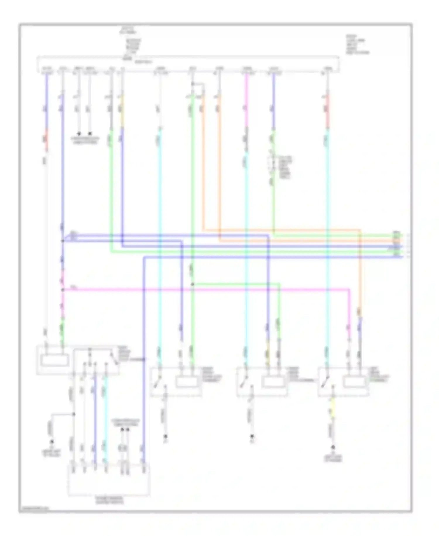 IS Lexus II (2005-2008): Power door locks circuit, without smart key system (1 of 3)