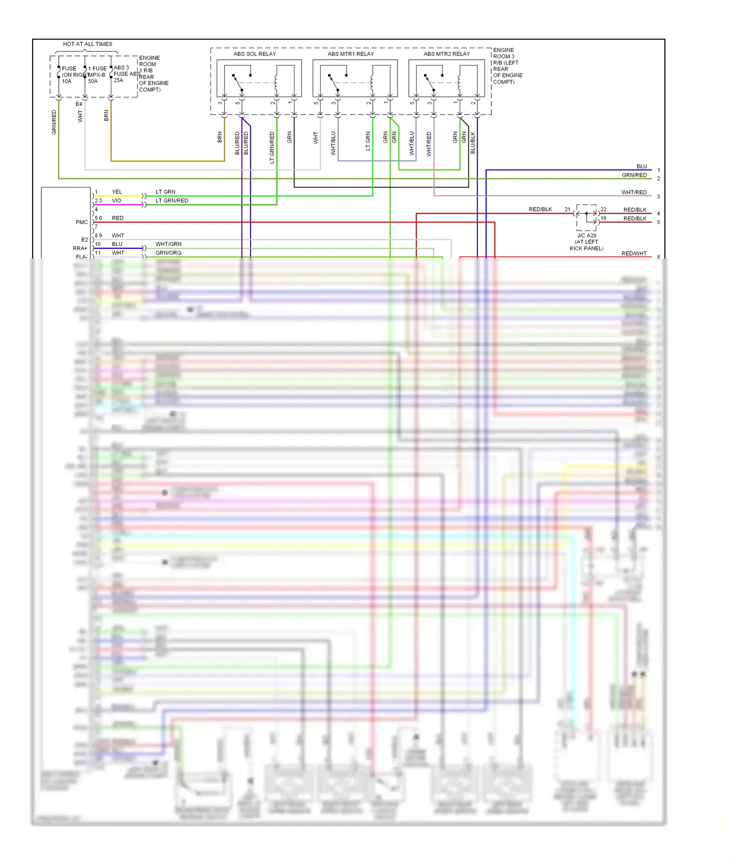 Lexus IS II (2005-2008) abs sol relay wiring diagram  (1 of 1)
