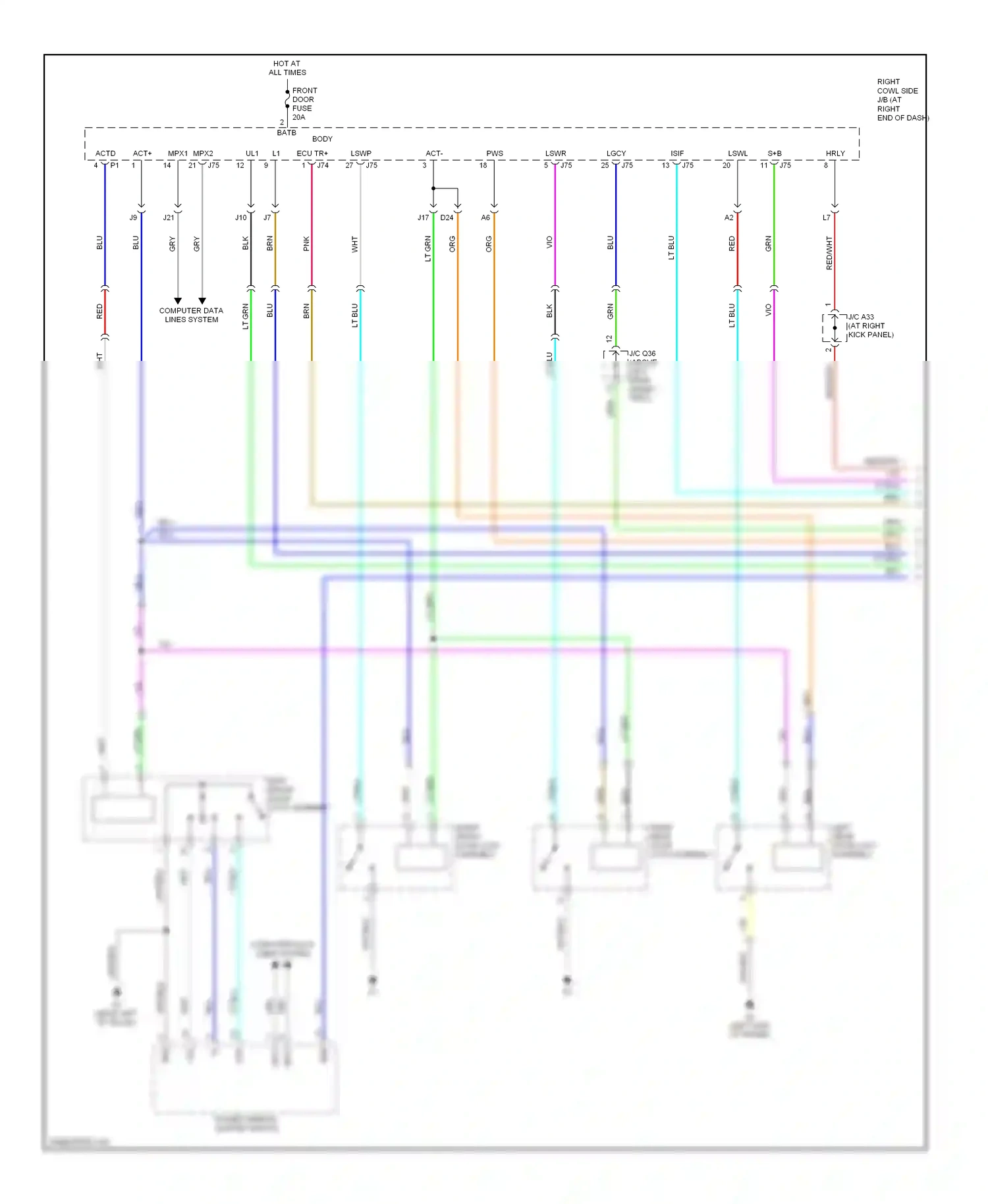 Lexus IS II (2005-2008) bdr wiring diagram  (1 of 4)