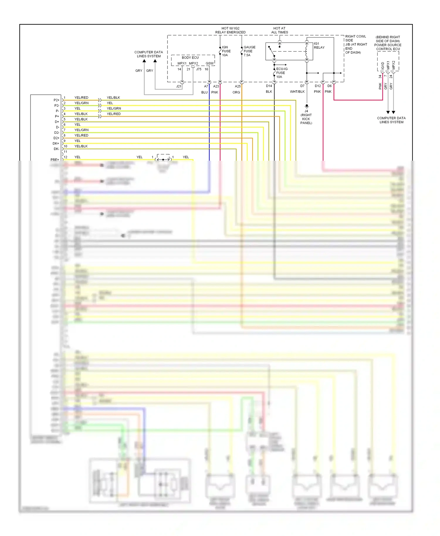 Lexus IS II (2005-2008) blk/wht wiring diagram  (19 of 26)