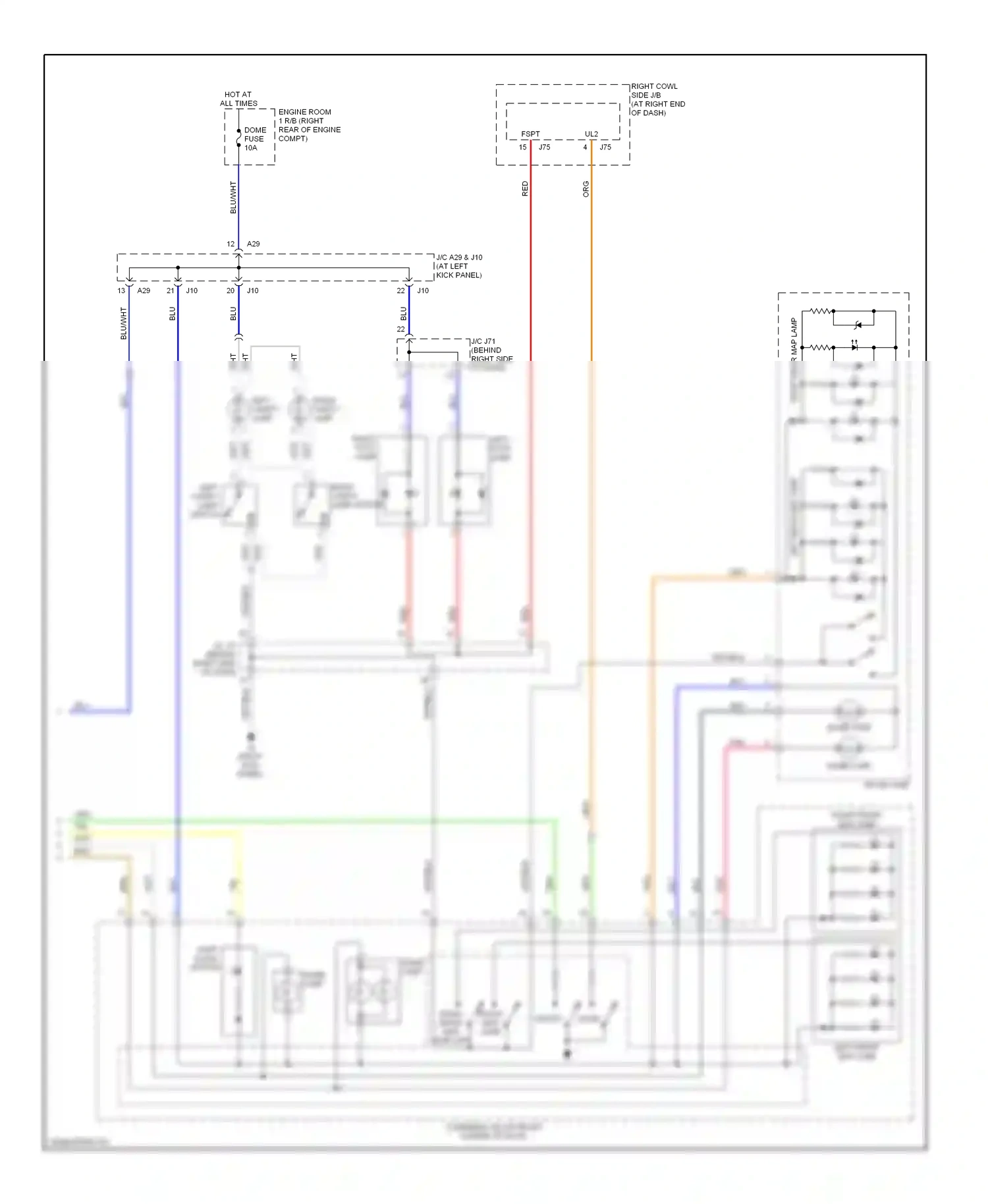 Lexus IS II (2005-2008) blu/wht wiring diagram  (13 of 38)