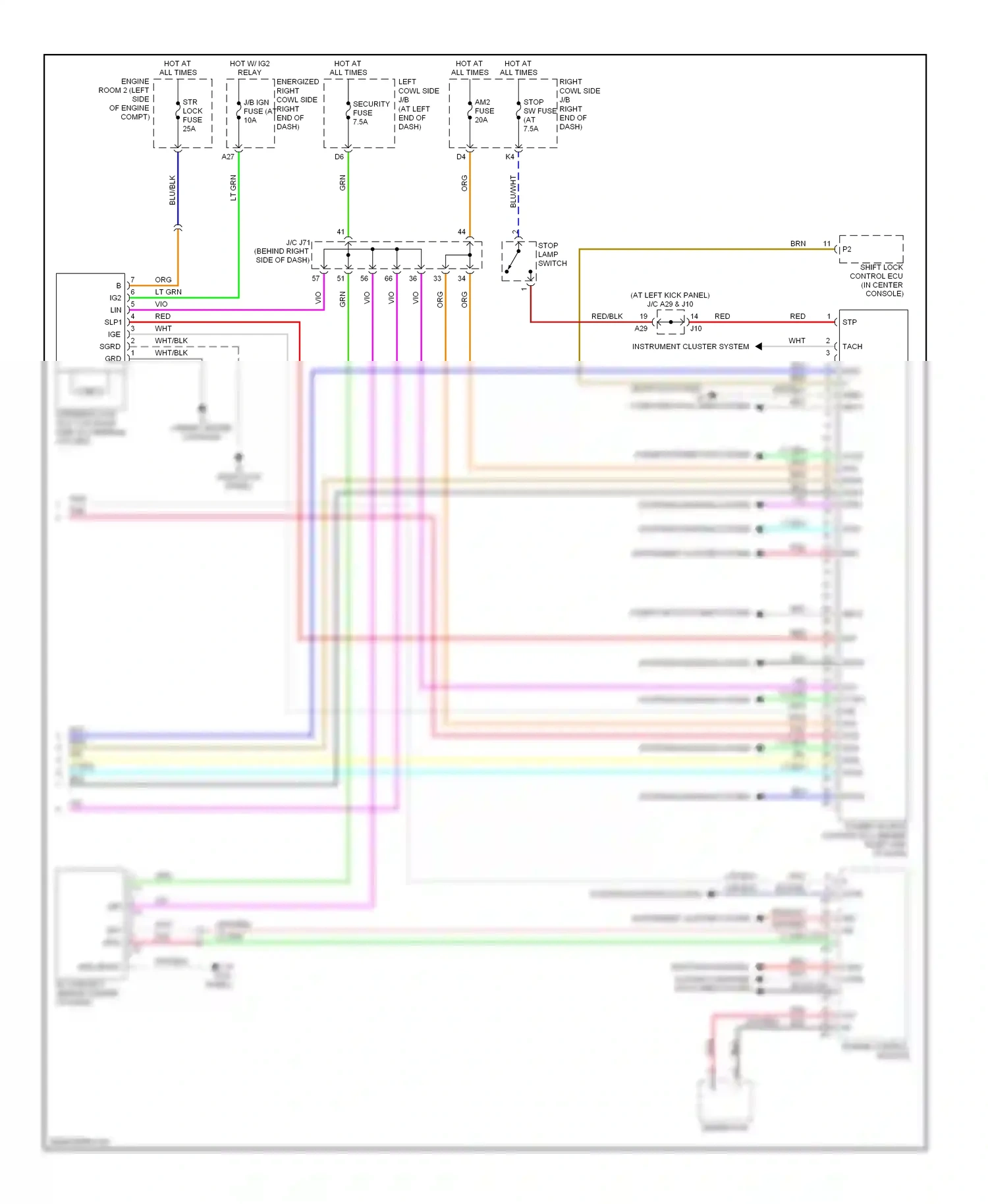Lexus IS II (2005-2008) blu/wht wiring diagram  (8 of 38)