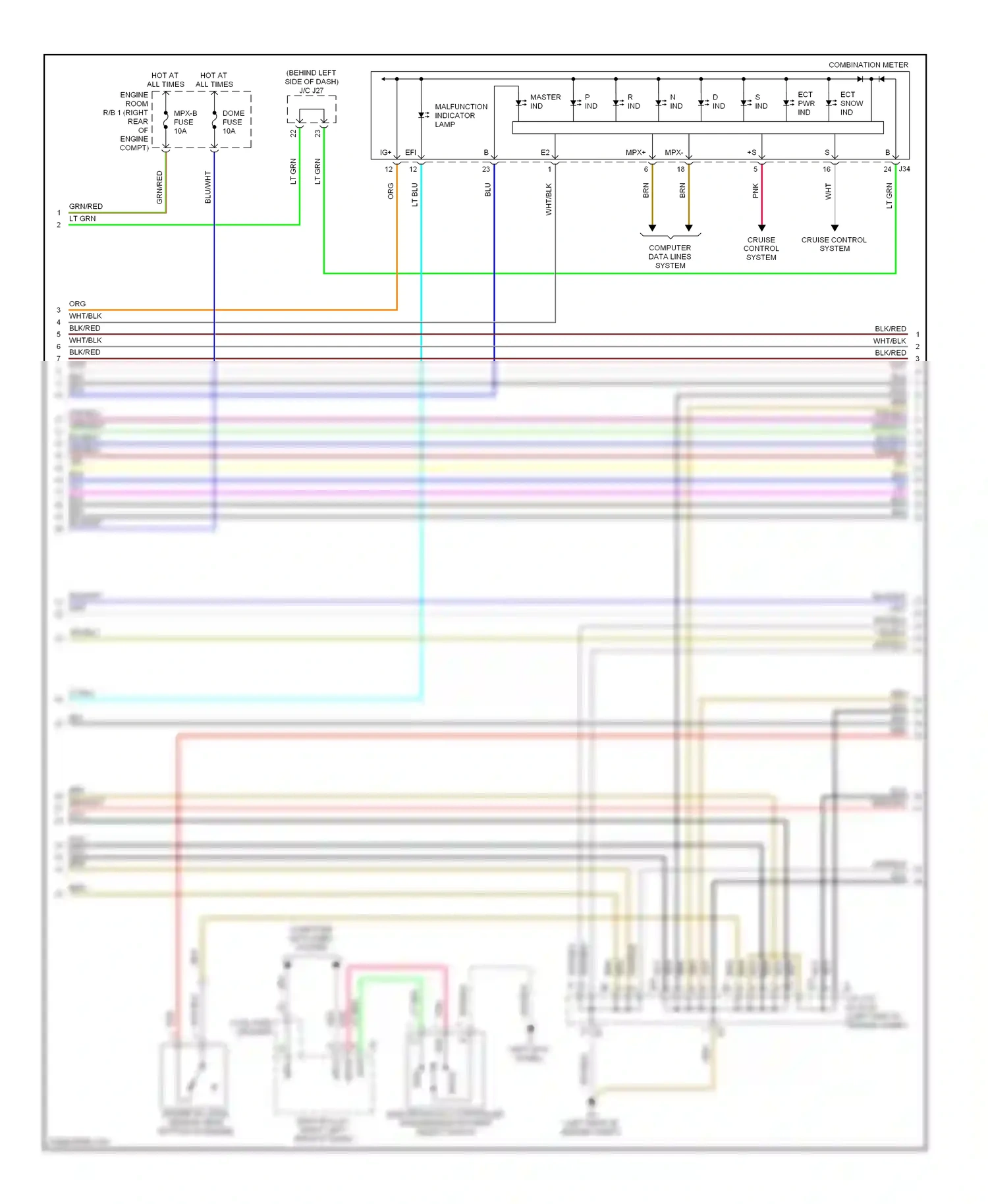 Lexus IS II (2005-2008) blu/wht wiring diagram  (35 of 38)