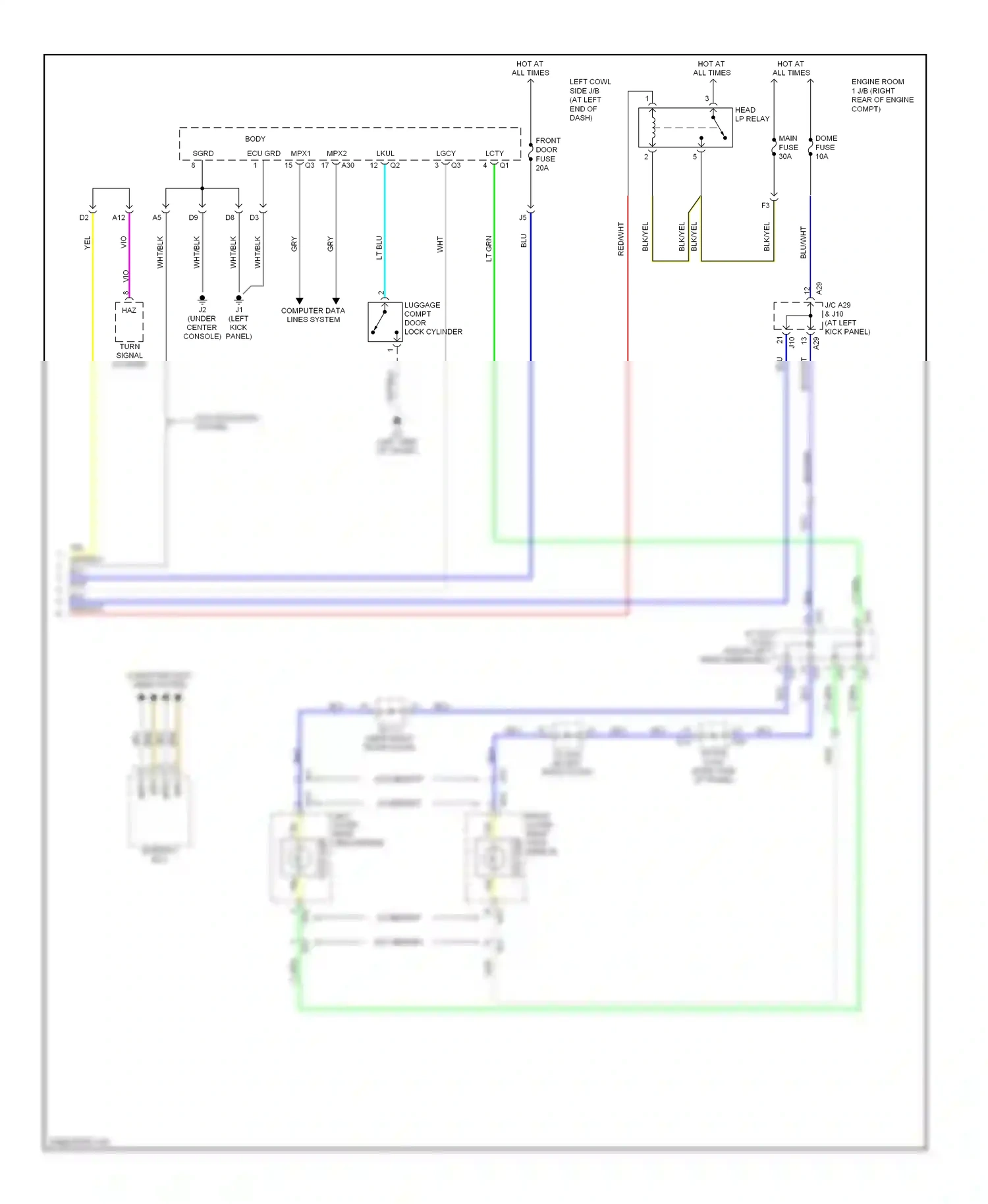 Lexus IS II (2005-2008) blu/wht wiring diagram  (6 of 38)