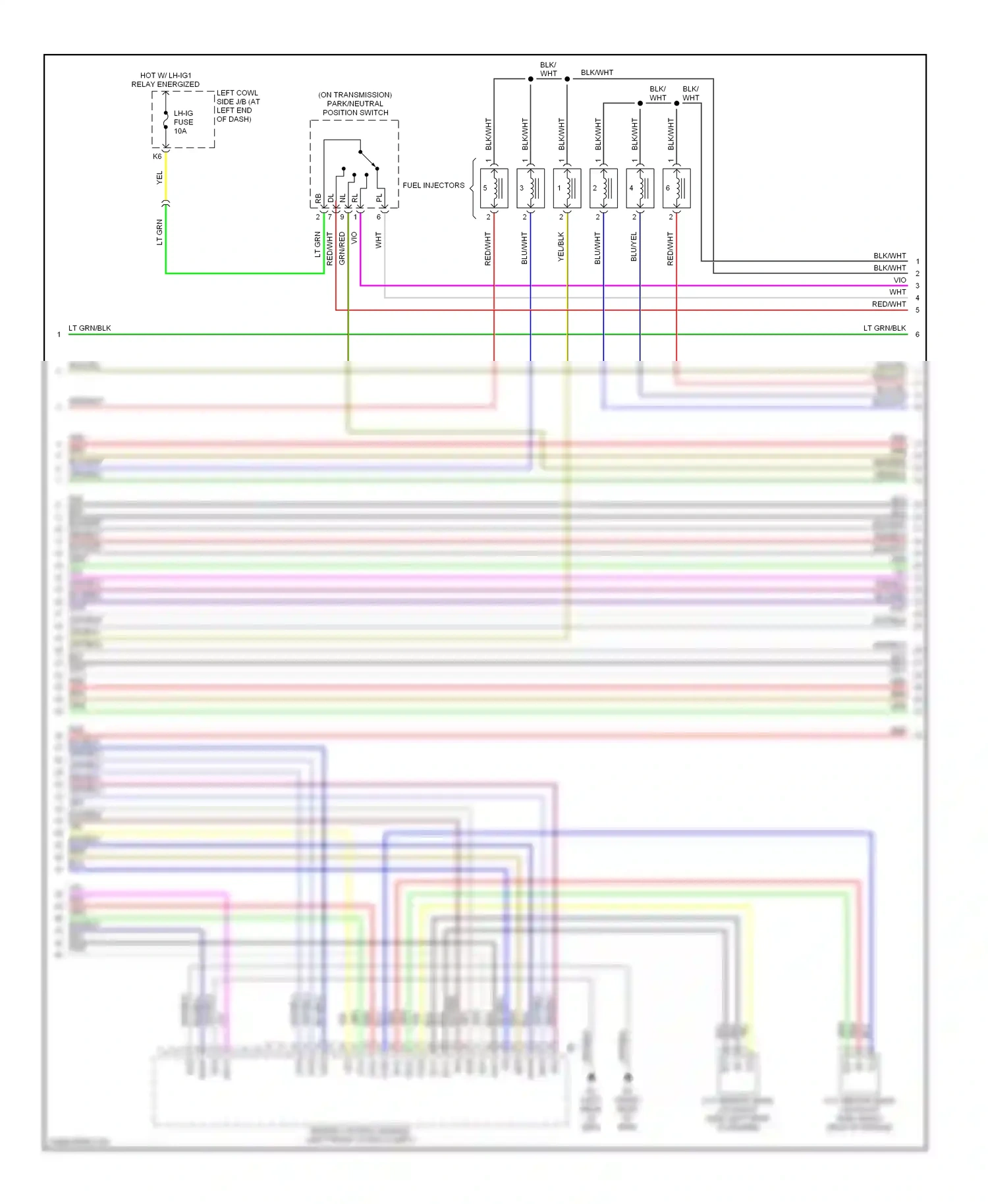 Lexus IS II (2005-2008) blu/wht wiring diagram  (37 of 38)