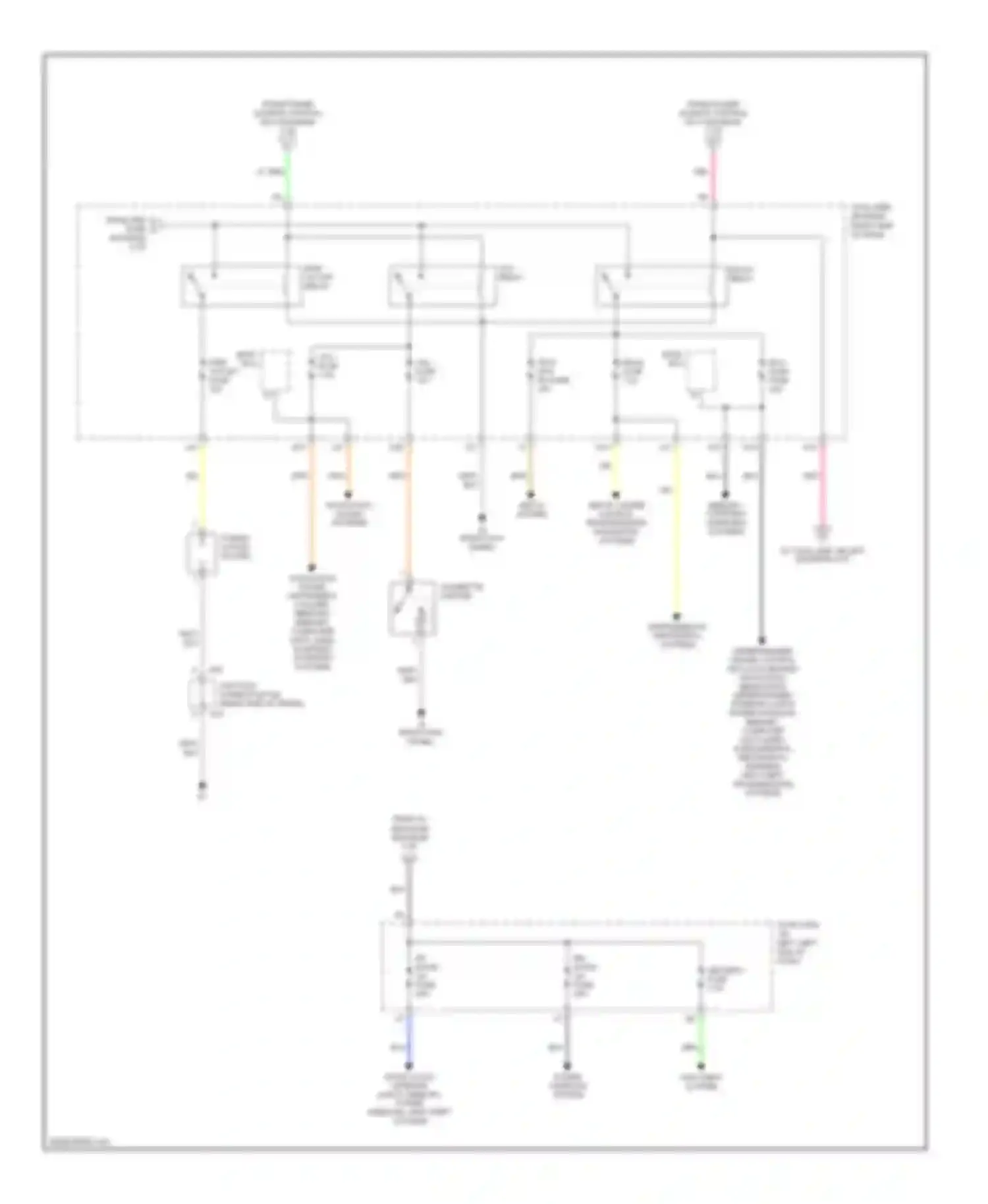 Wiring diagram door locks, interior lights, memory, power windows, anti-theft systems for Lexus IS II (2005-2008) (1 of 1)