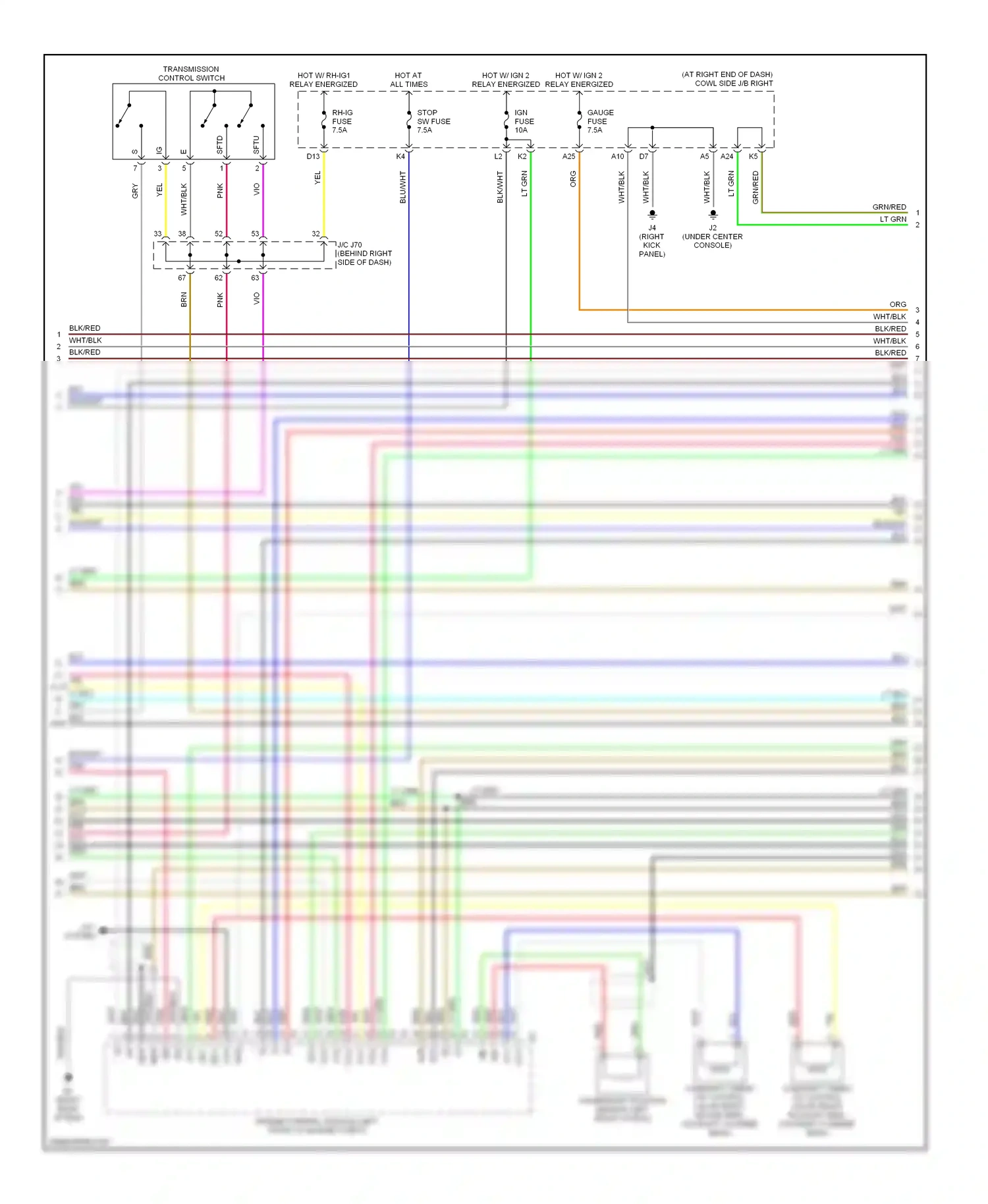 Lexus IS II (2005-2008) engine control module (left front of engine compt) wiring diagram  (9 of 18)