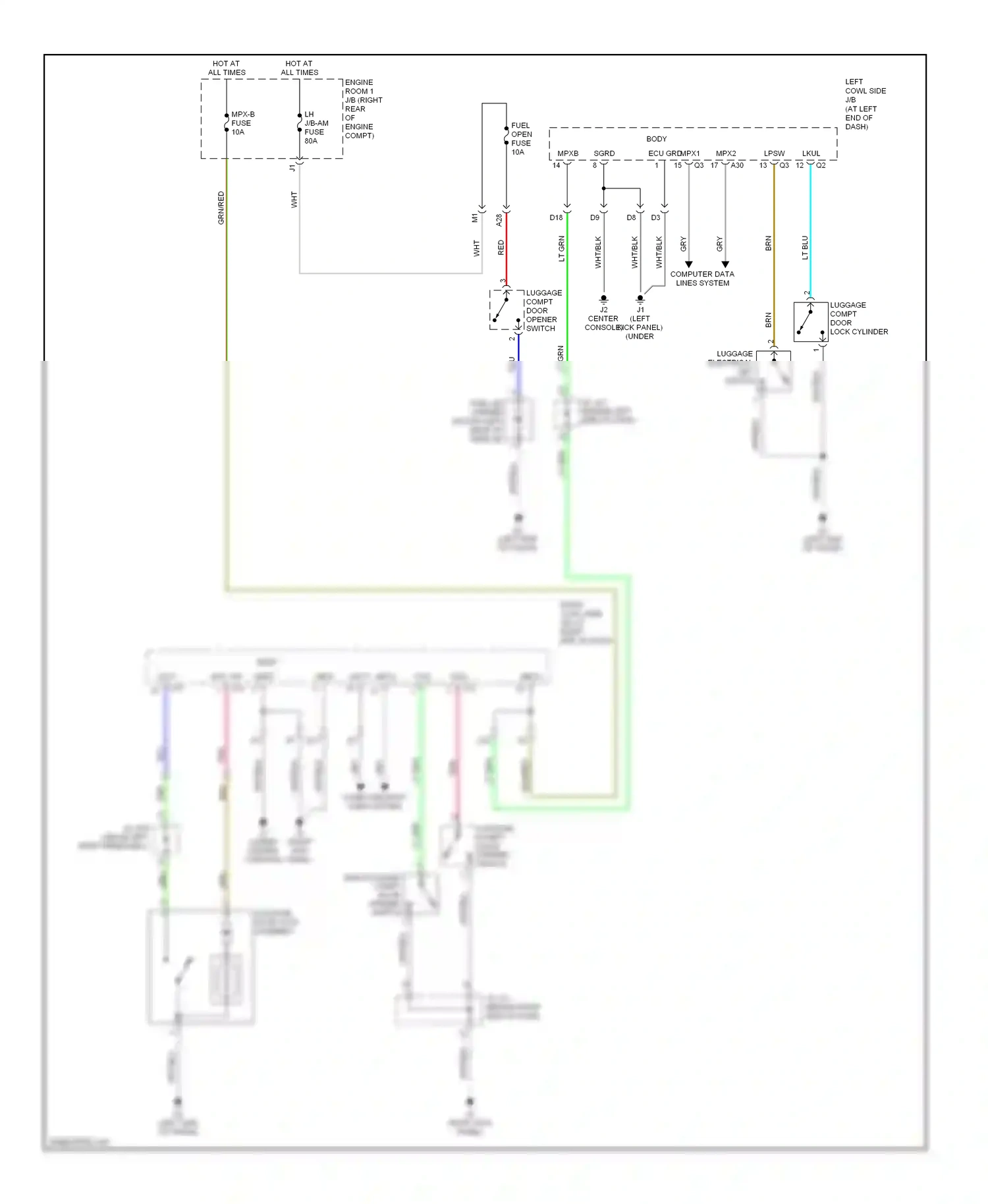 Lexus IS II (2005-2008) grn/red wiring diagram  (49 of 56)