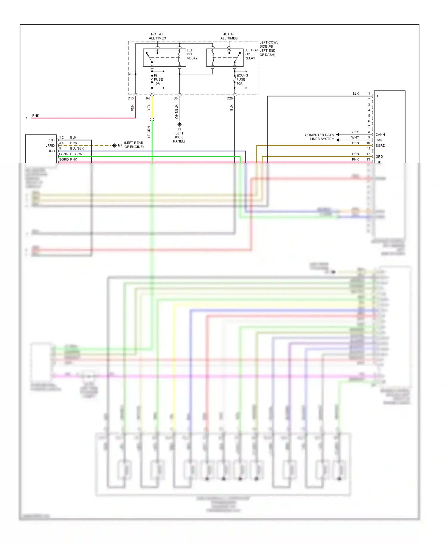 Lexus IS II (2005-2008) grn/red wiring diagram  (43 of 56)