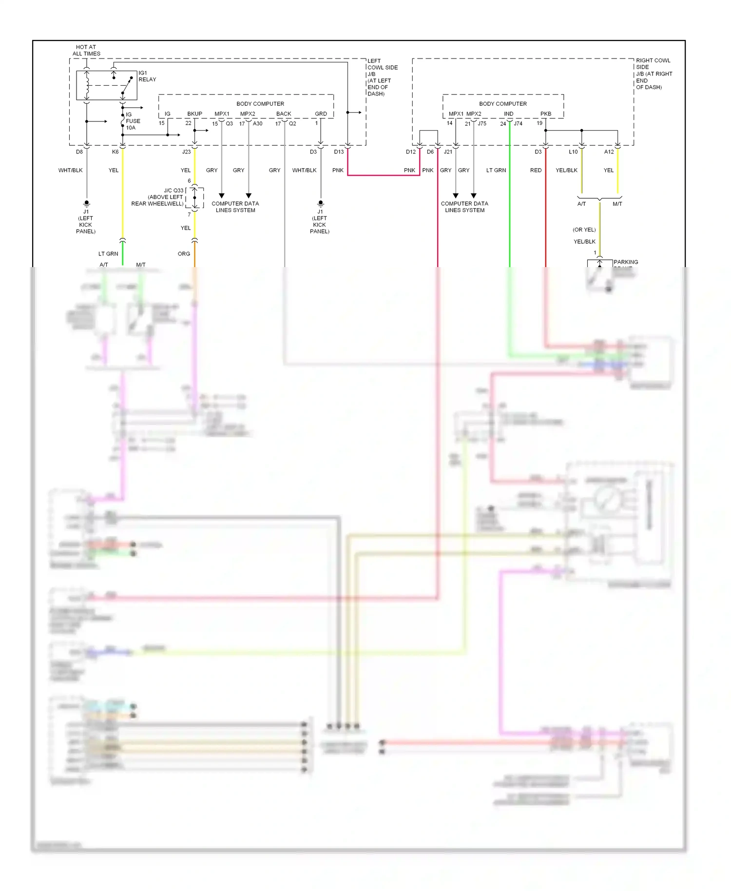 Lexus IS II (2005-2008) (left kick panel) wiring diagram  (30 of 50)