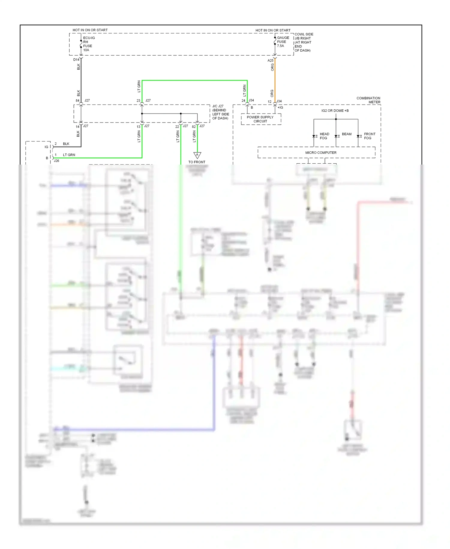 Lexus IS II (2005-2008) (left kick panel) wiring diagram  (17 of 50)