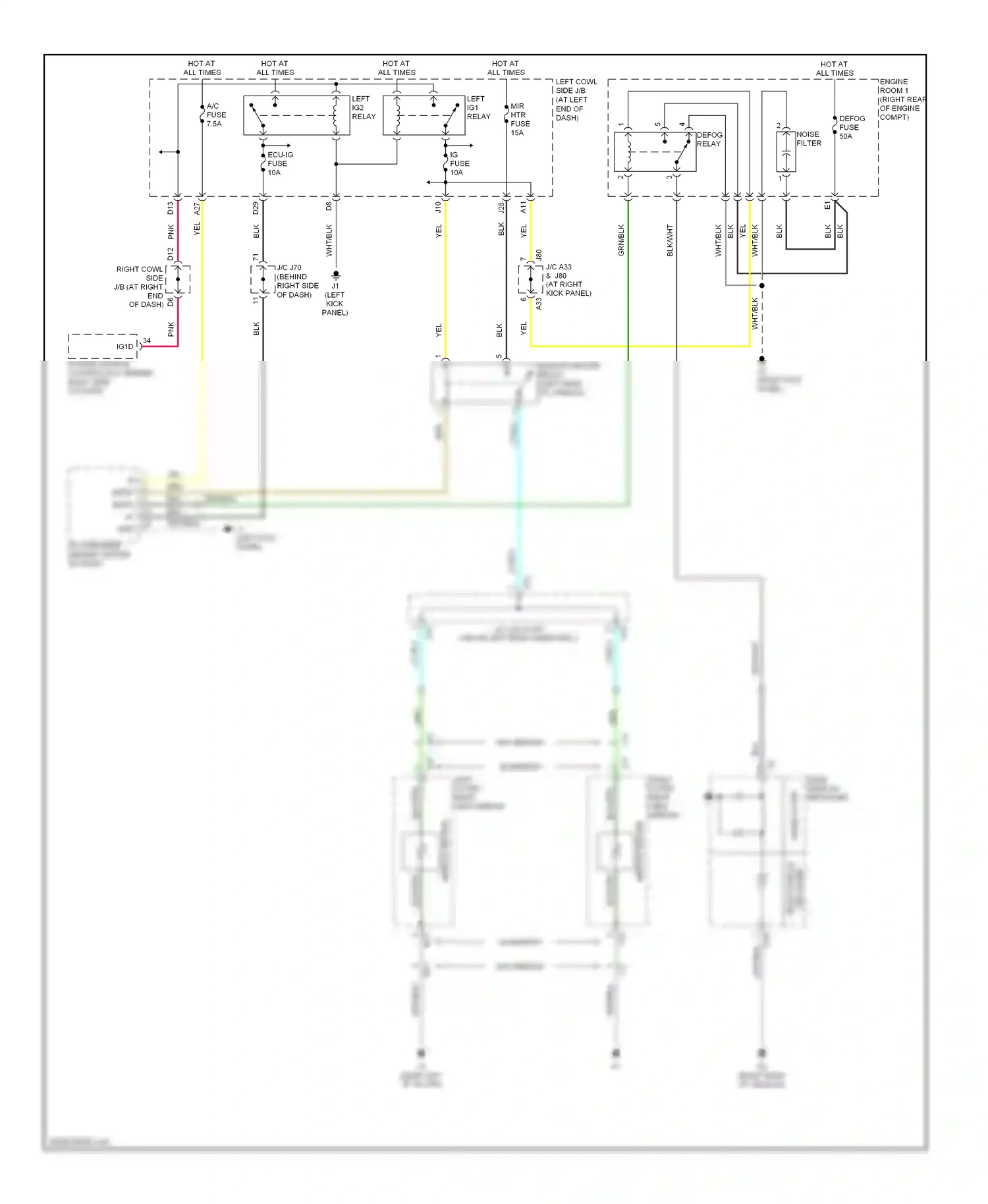 Lexus IS II (2005-2008) (left kick panel) wiring diagram  (19 of 50)