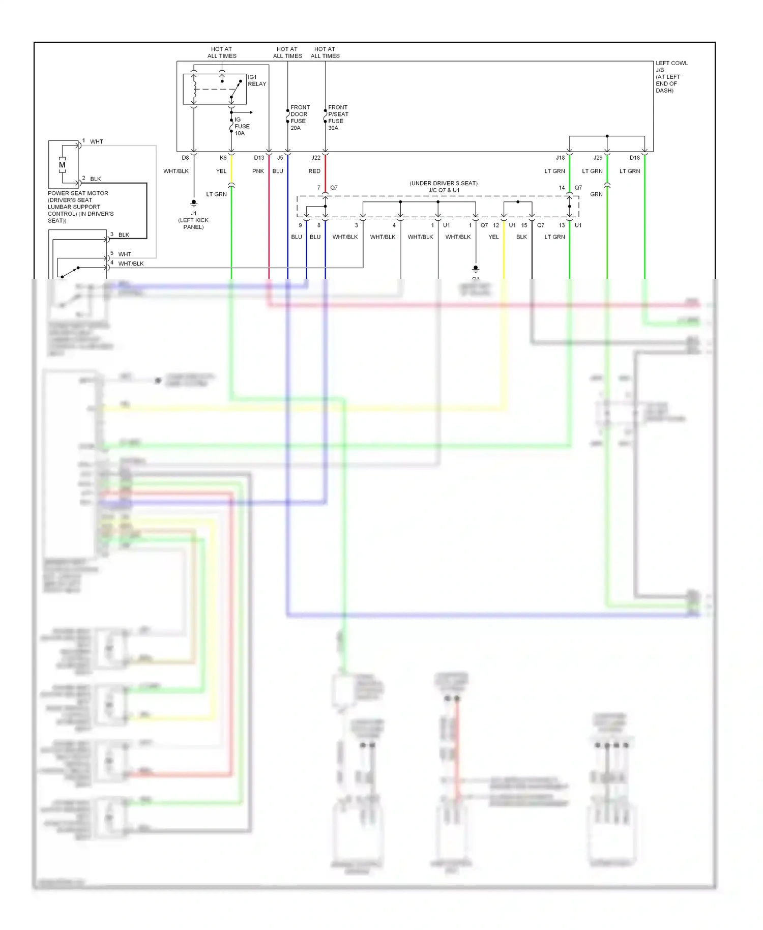 Lexus IS II (2005-2008) (left kick panel) wiring diagram  (22 of 50)