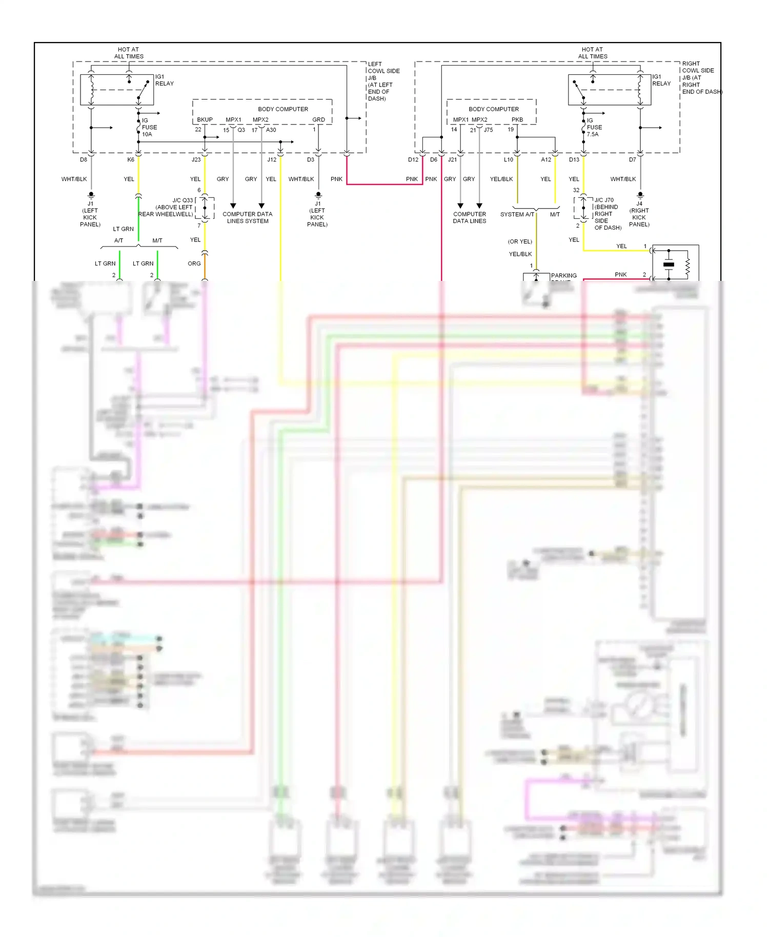 Lexus IS II (2005-2008) (left kick panel) wiring diagram  (29 of 50)