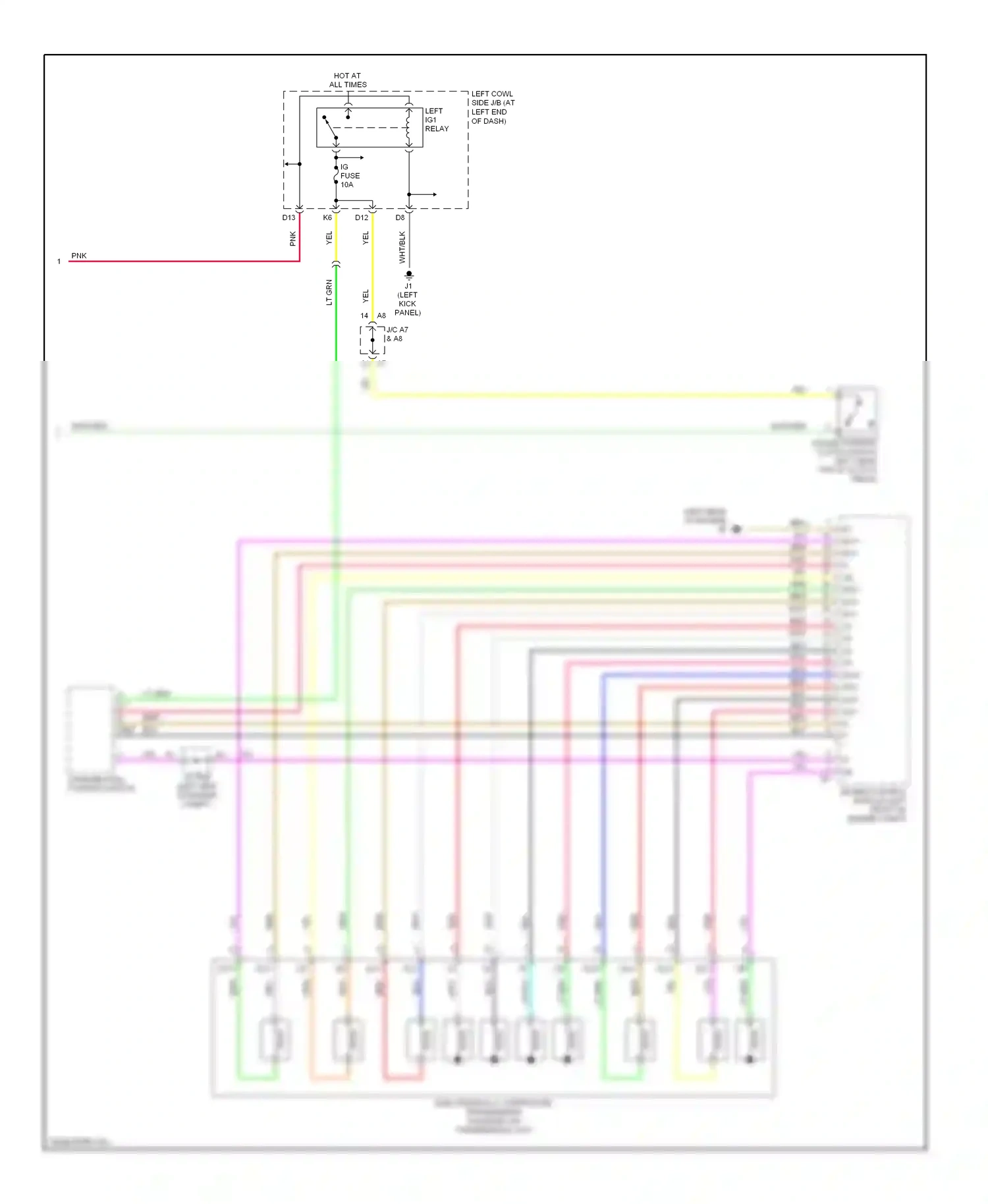 Lexus IS II (2005-2008) (left kick panel) wiring diagram  (12 of 50)