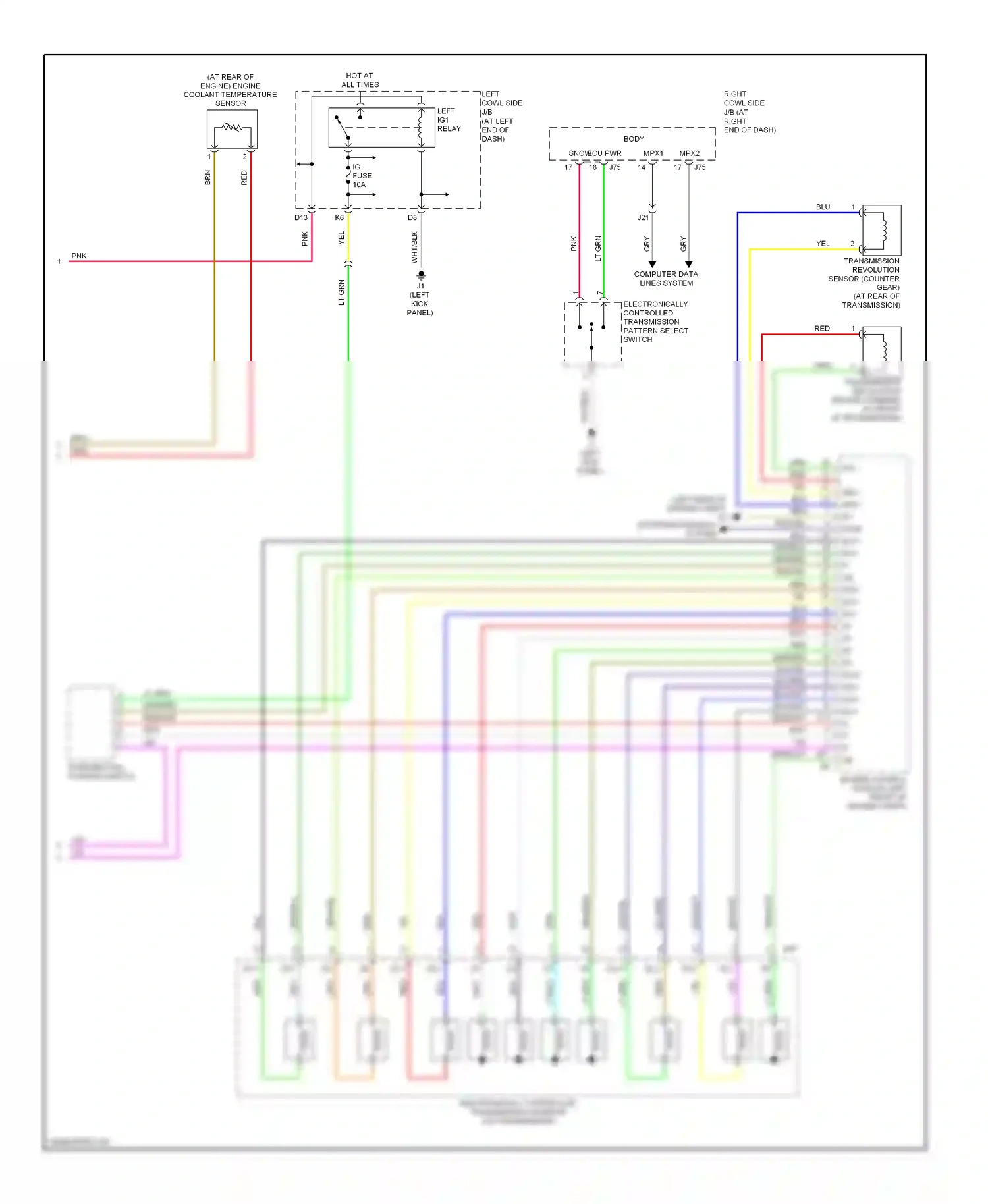 Lexus IS II (2005-2008) (left kick panel) wiring diagram  (43 of 50)