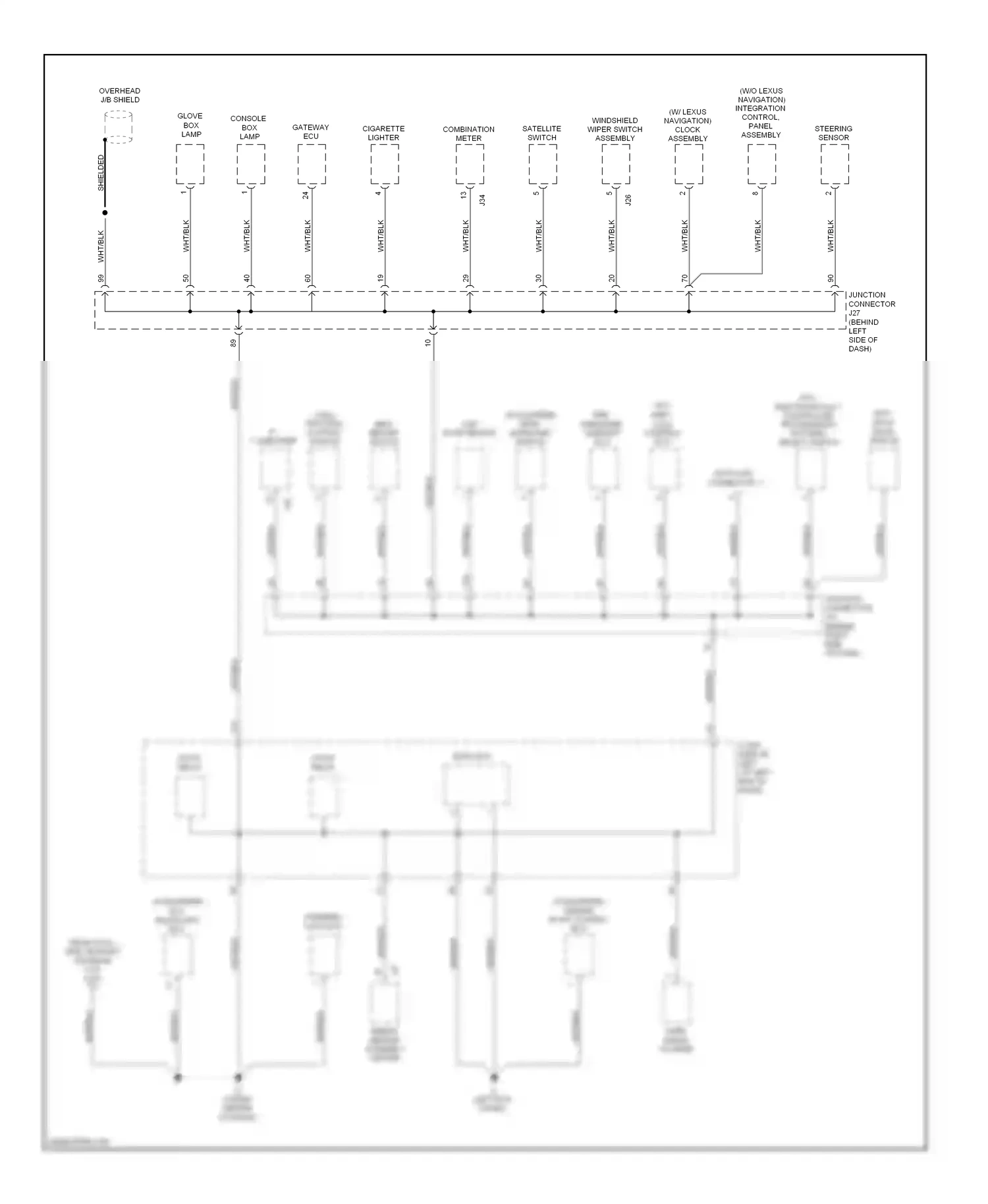 Lexus IS II (2005-2008) (left kick panel) wiring diagram  (16 of 50)