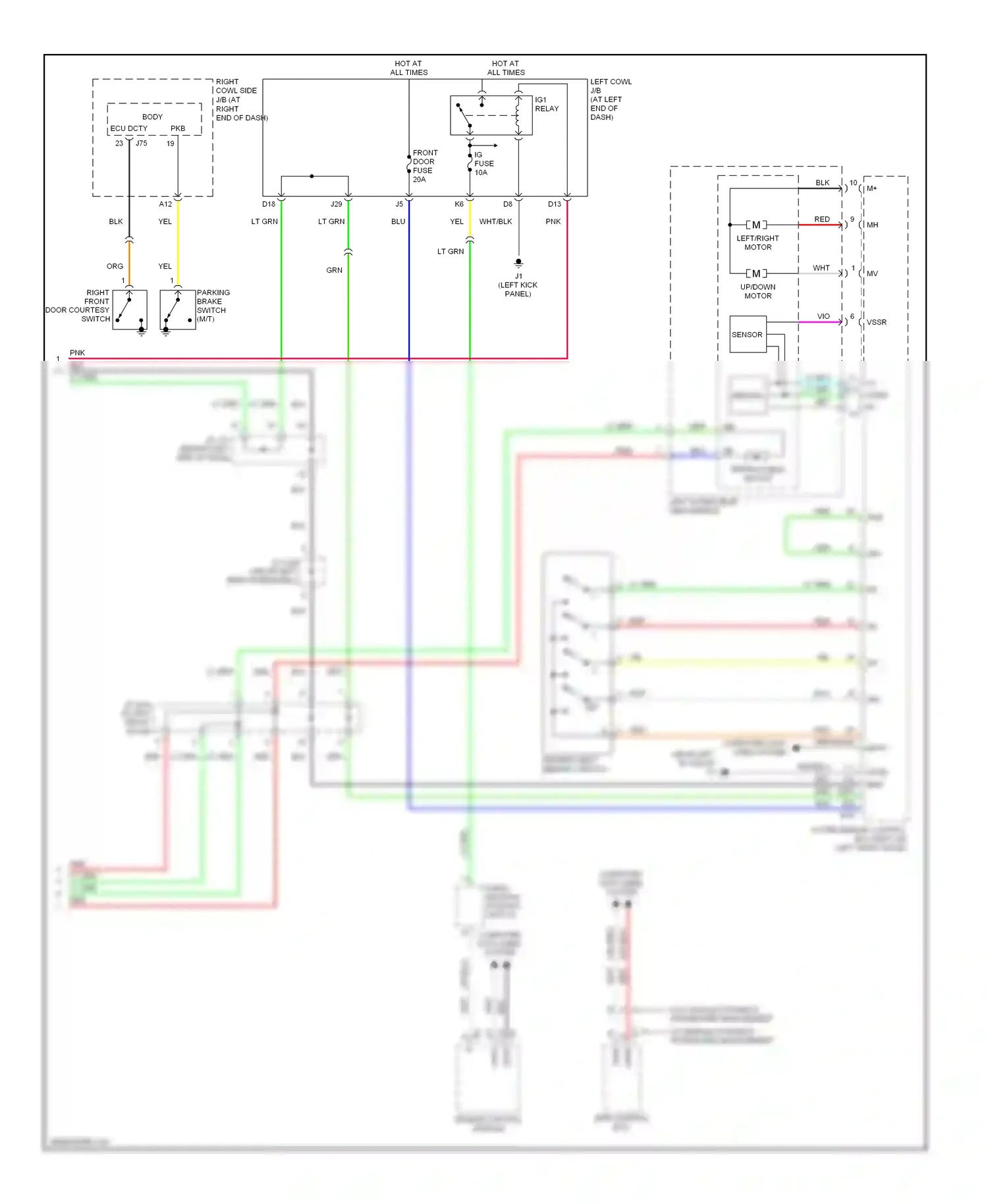 Lexus IS II (2005-2008) (left kick panel) wiring diagram  (24 of 50)
