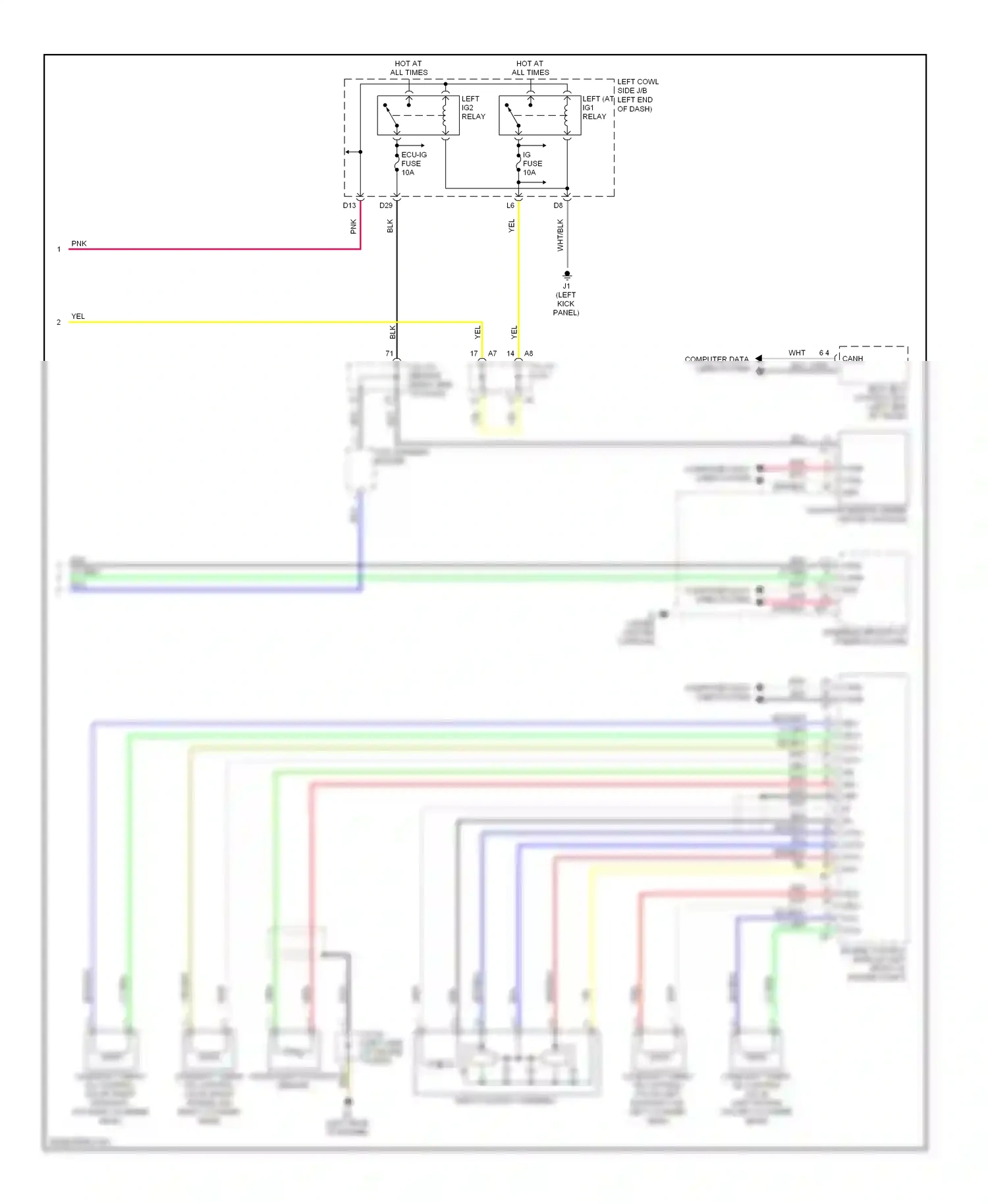 Lexus IS II (2005-2008) (left kick panel) wiring diagram  (1 of 50)