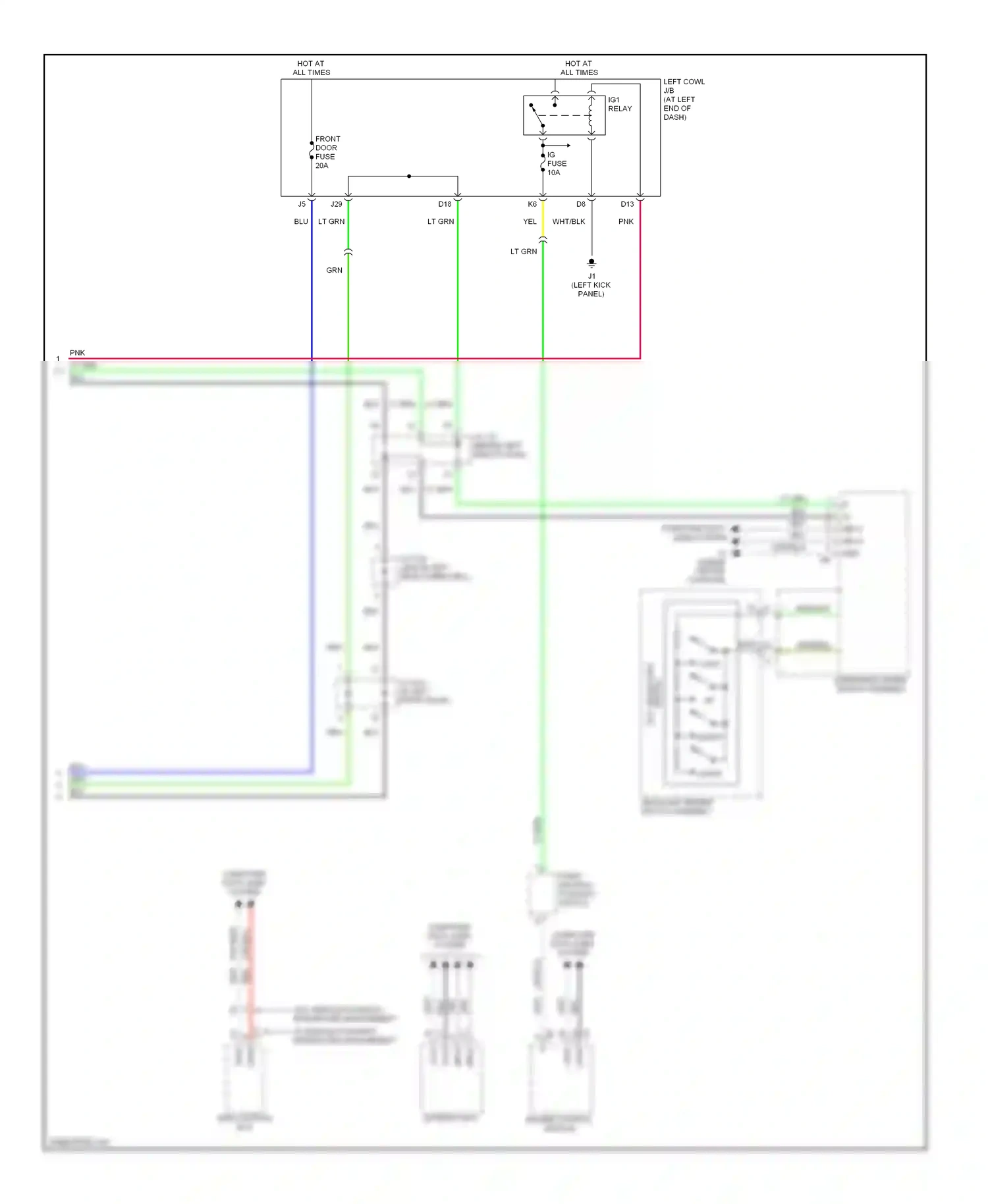 Lexus IS II (2005-2008) (left kick panel) wiring diagram  (25 of 50)