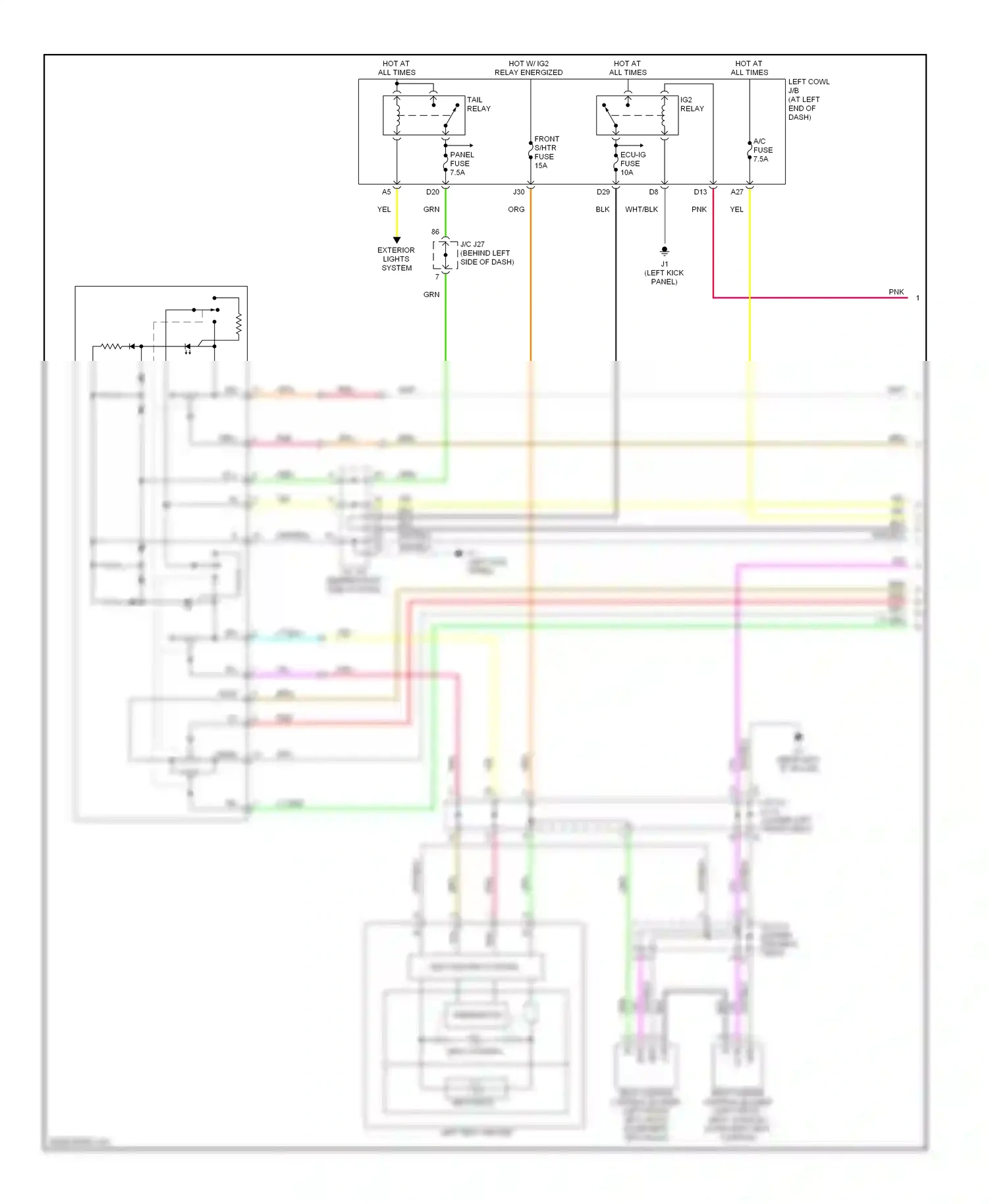 Lexus IS II (2005-2008) (left kick panel) wiring diagram  (31 of 50)