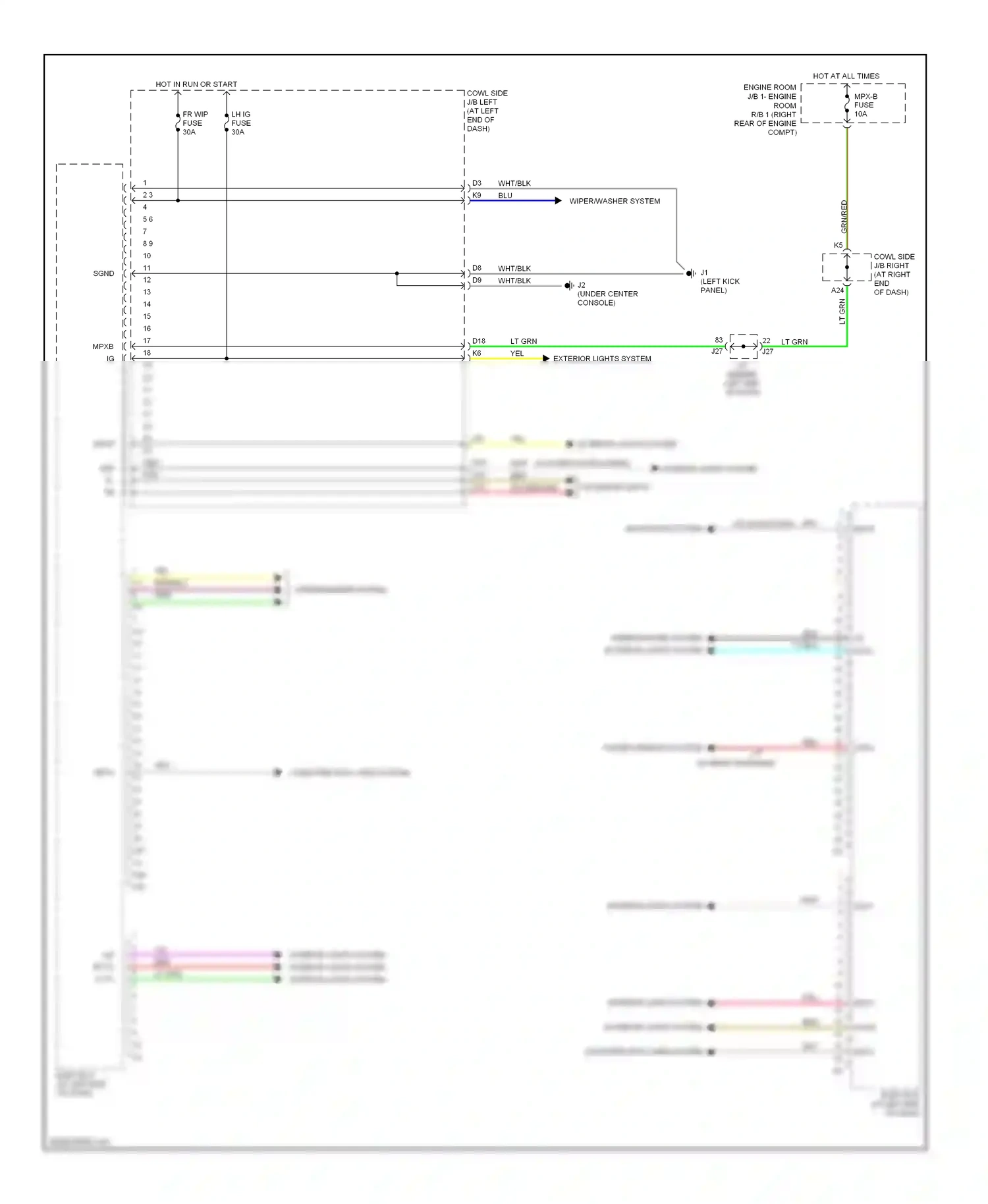 Lexus IS II (2005-2008) (left kick panel) wiring diagram  (7 of 50)