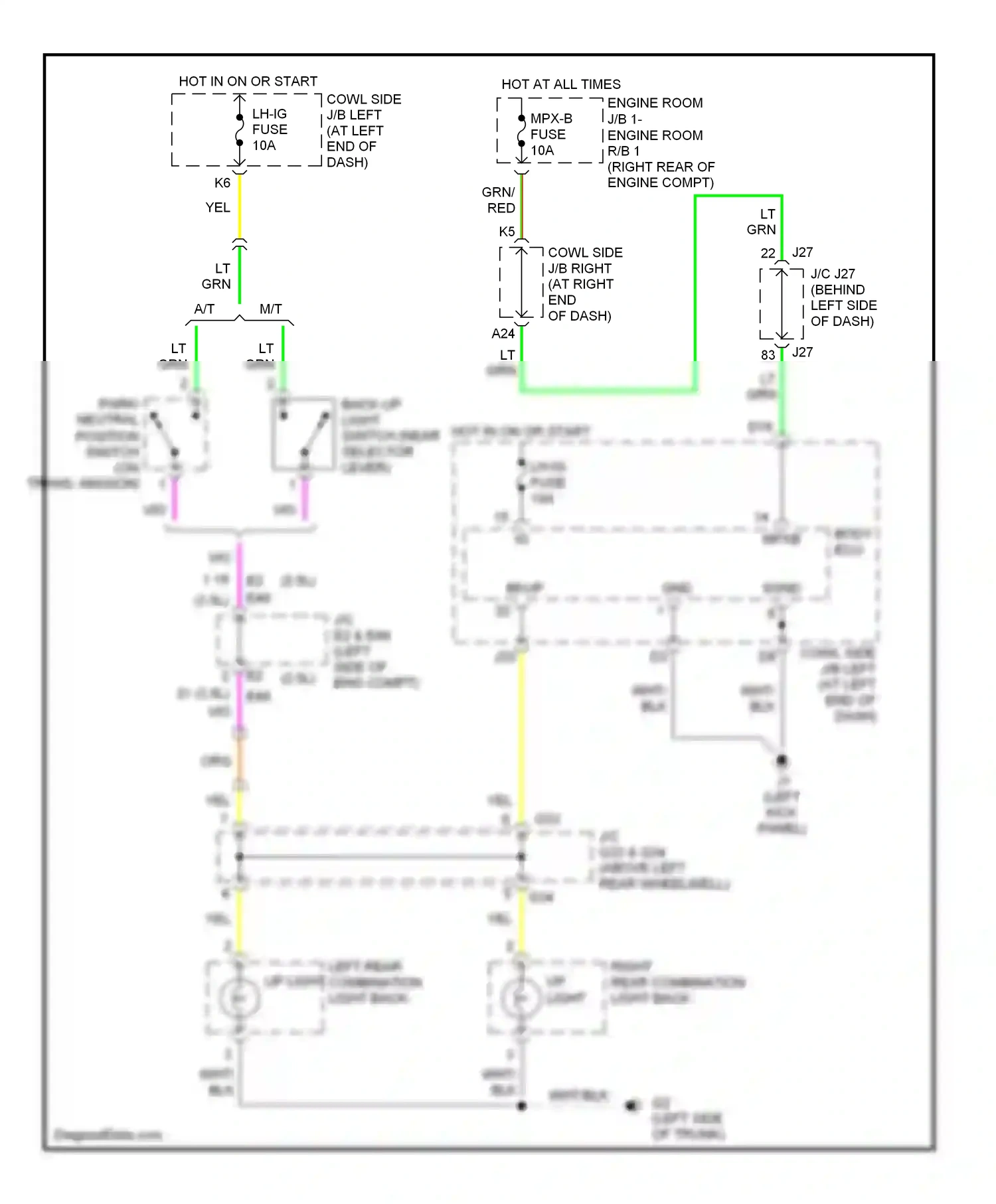 Lexus IS II (2005-2008) (left kick panel) wiring diagram  (13 of 50)