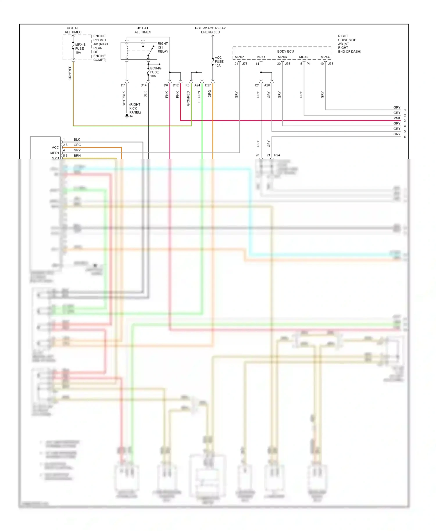 Lexus IS II (2005-2008) mpx wiring diagram  (6 of 18)