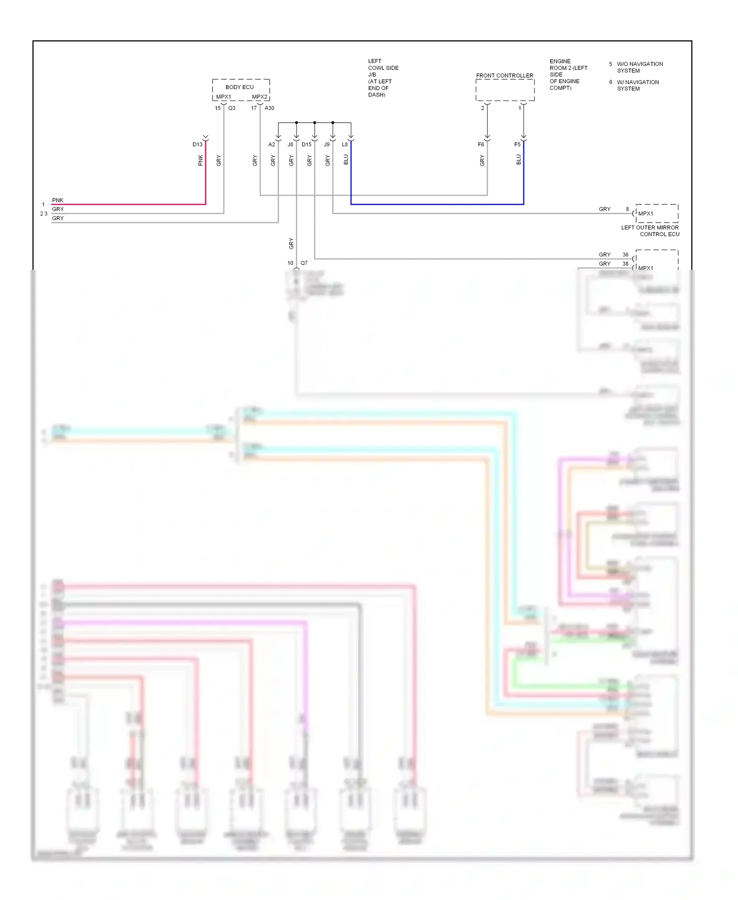 Lexus IS II (2005-2008) mpx wiring diagram  (7 of 18)
