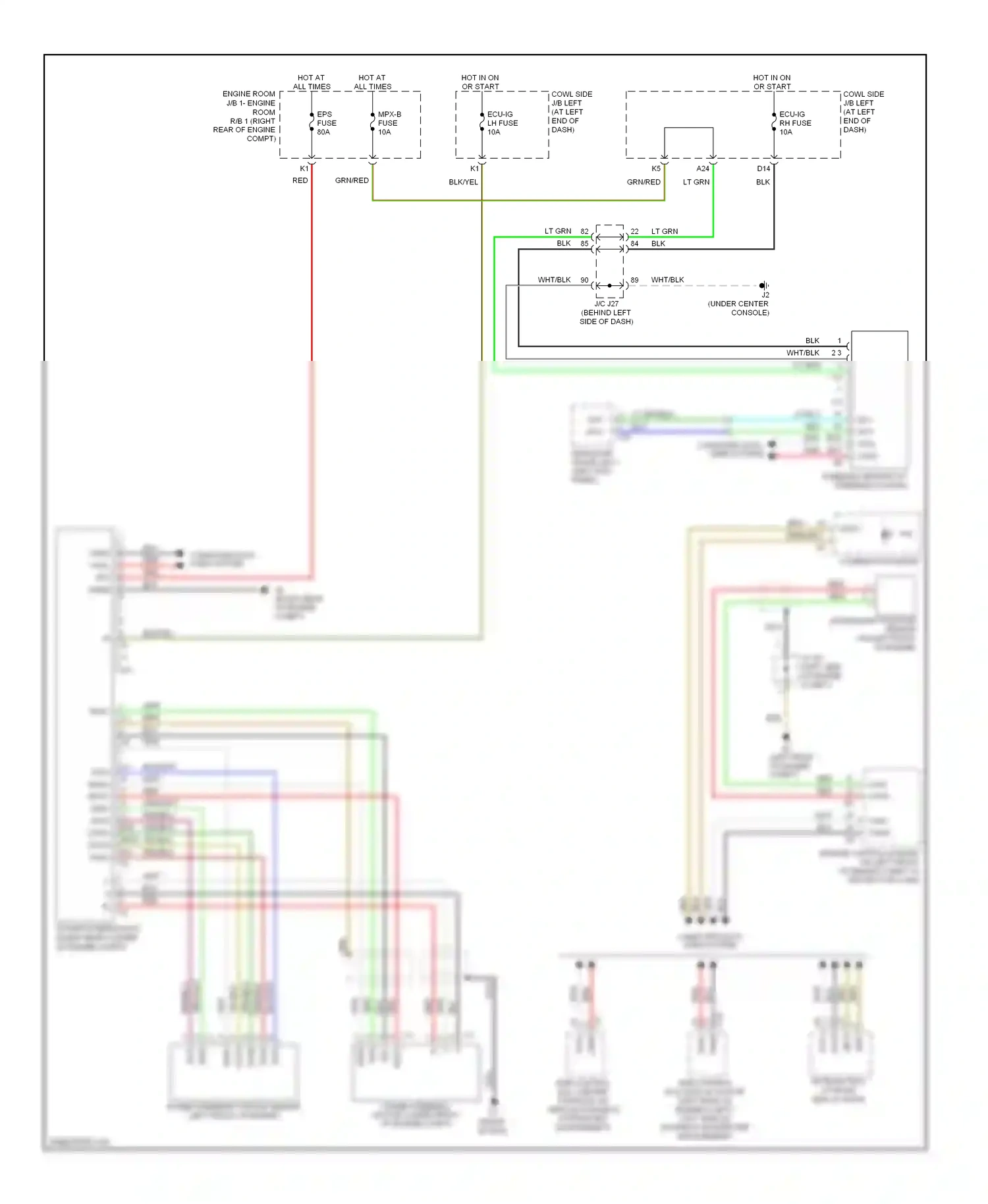 Lexus IS II (2005-2008) ps (+) wiring diagram  (1 of 2)