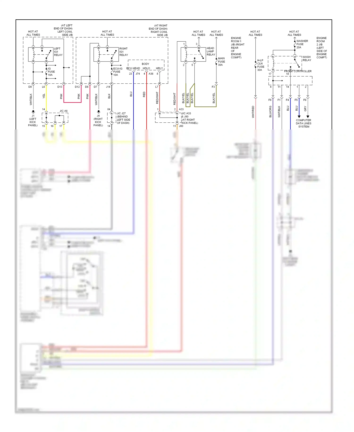 Lexus IS II (2005-2008) red/grn wiring diagram  (4 of 6)