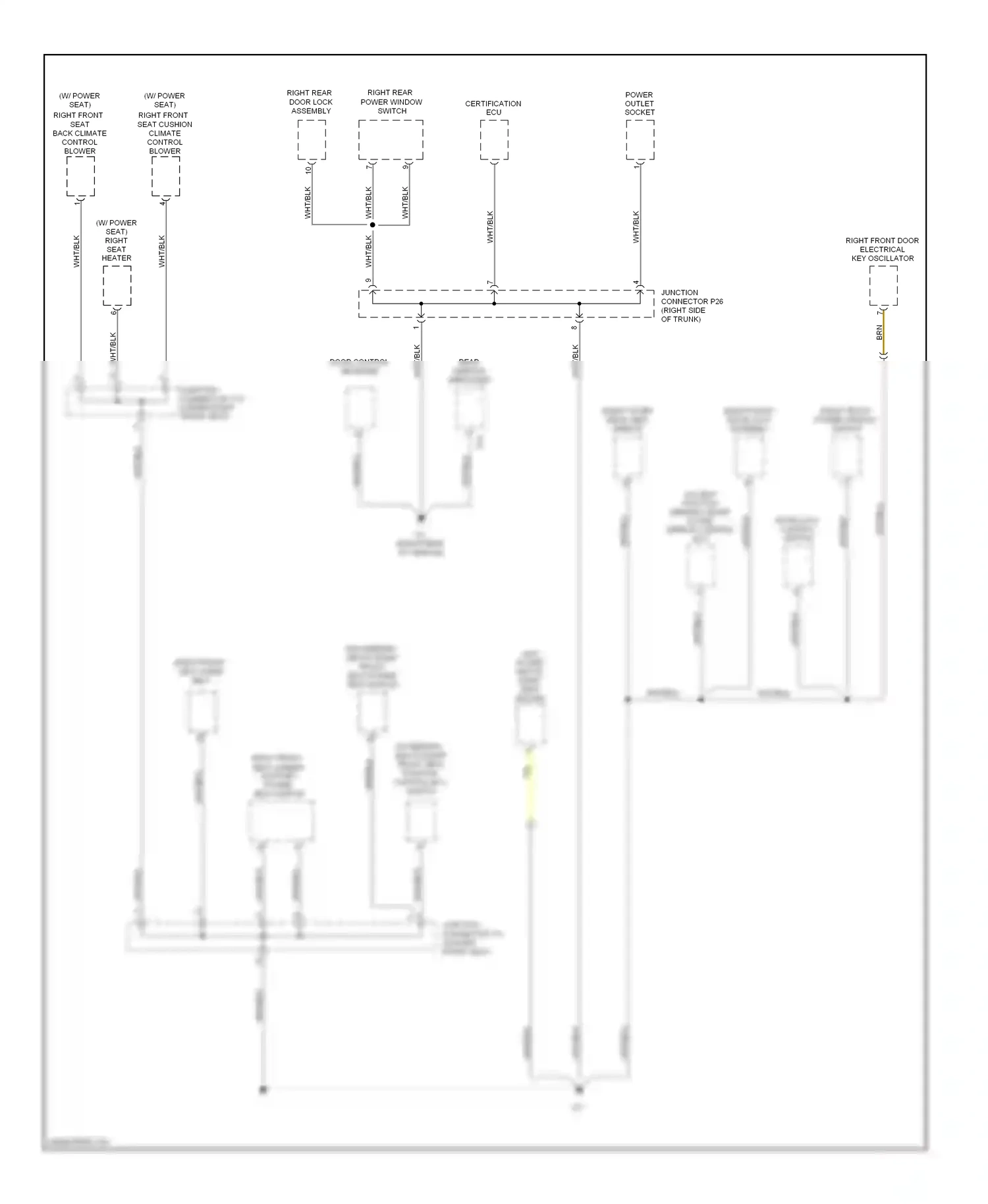 Lexus IS II (2005-2008) right front seat back climate control blower wiring diagram  (1 of 1)