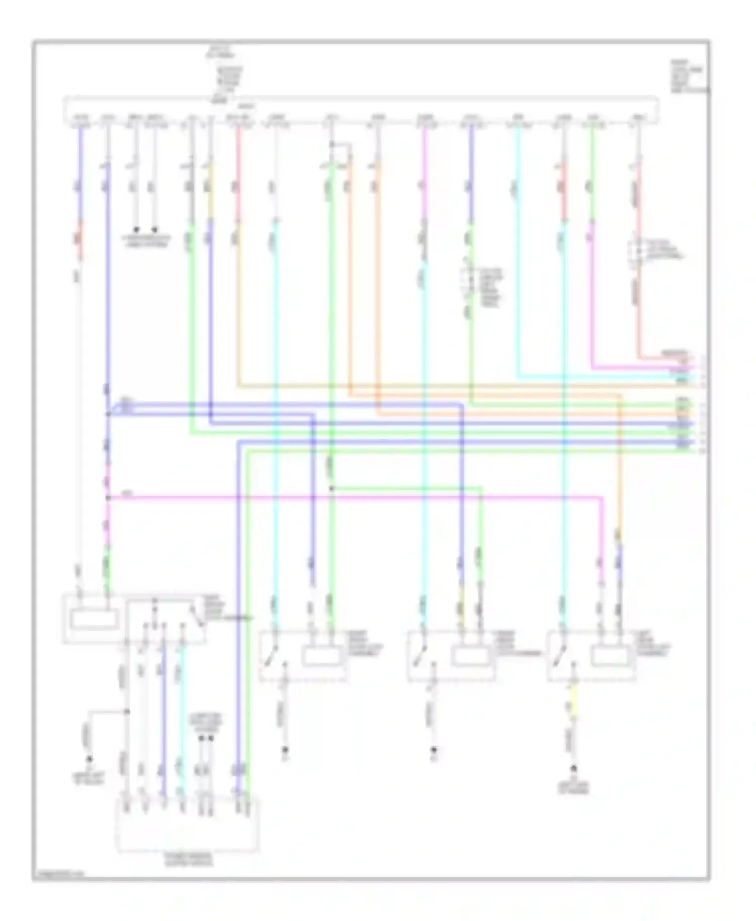 Wiring diagram right rear door lock assembly for Lexus IS II (2005-2008) (1 of 5)