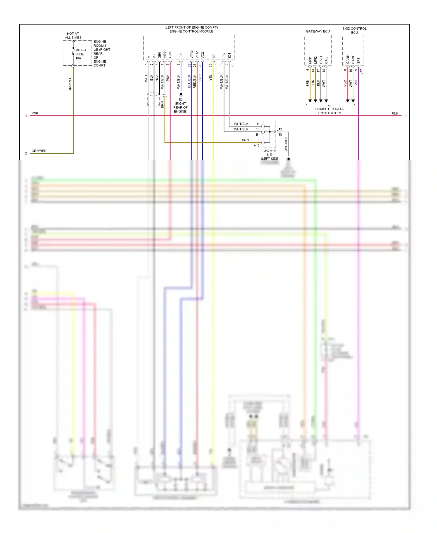 Lexus IS II (2005-2008) skid control ecu wiring diagram  (11 of 14)