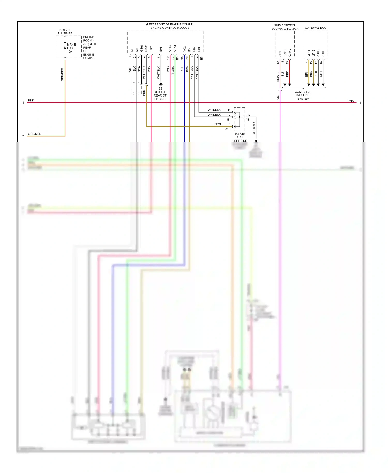 Lexus IS II (2005-2008) speedometer wiring diagram  (2 of 10)