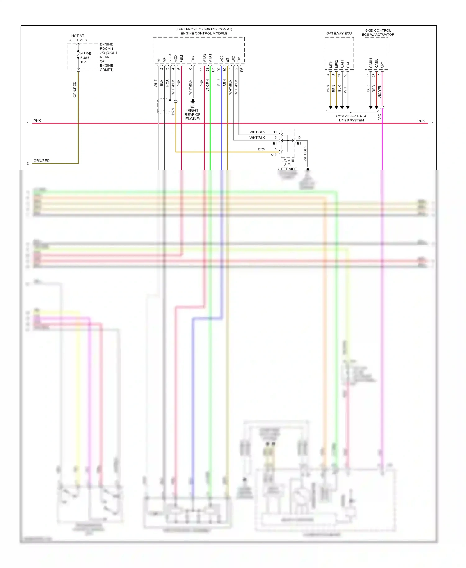 Lexus IS II (2005-2008) speedometer wiring diagram  (1 of 10)