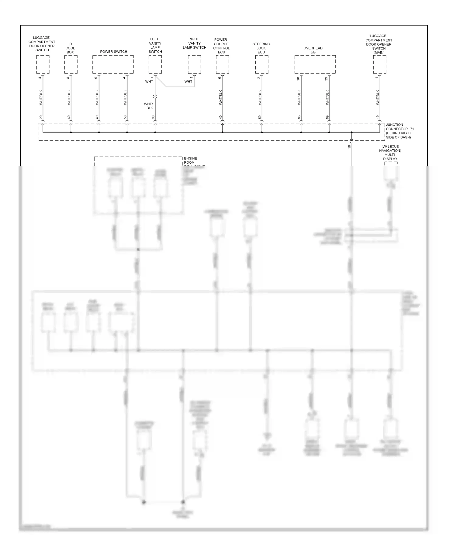 Lexus IS II (2005-2008) steering lock ecu wiring diagram  (1 of 2)