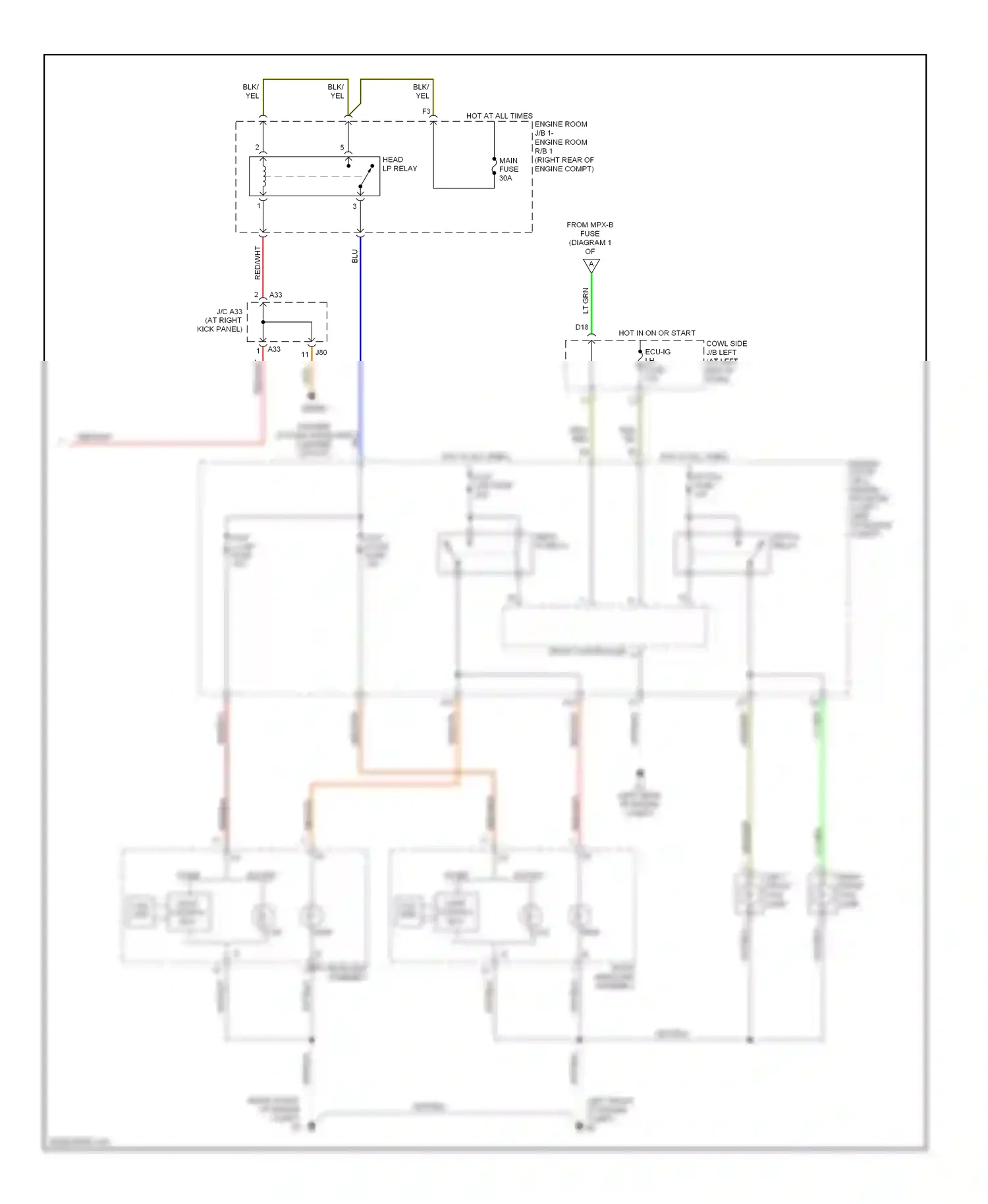 Lexus IS II (2005-2008) w/ hid wiring diagram  (2 of 2)