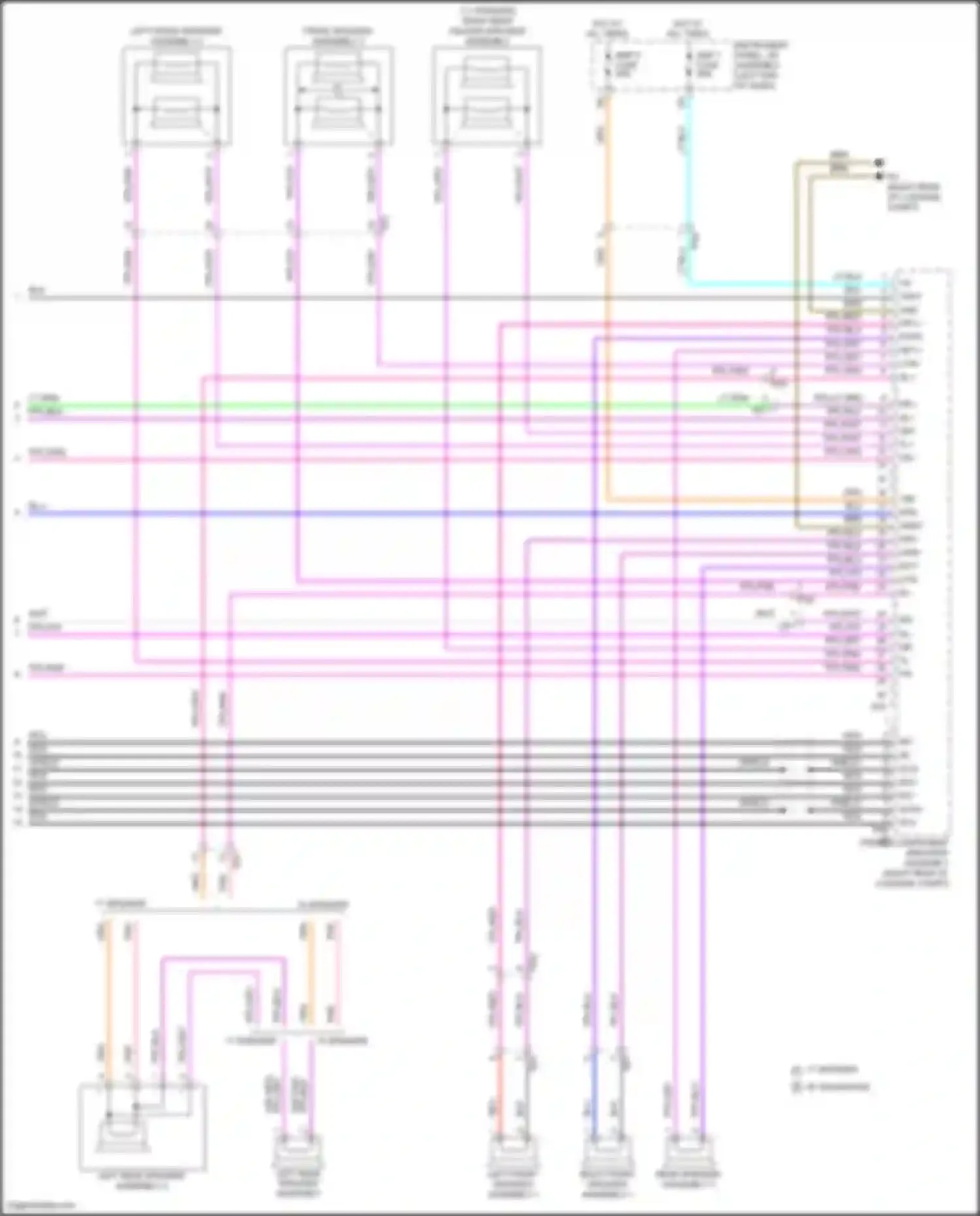 Wiring diagram right front speaker assembly 1 for Lexus IS III facelift 2 (2020-2024)