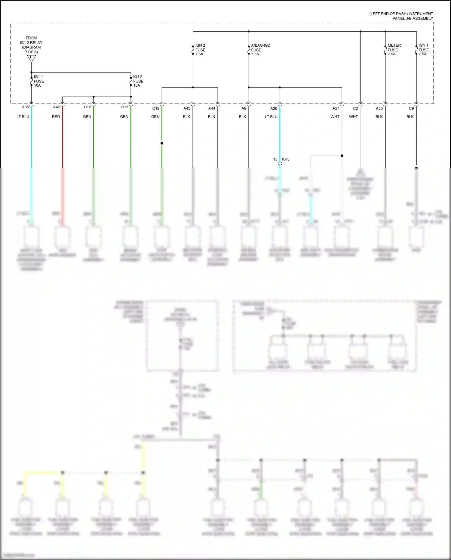 Wiring diagram air bag sensor assembly for Lexus IS III facelift 2 (2020-2024) (5 of 9)